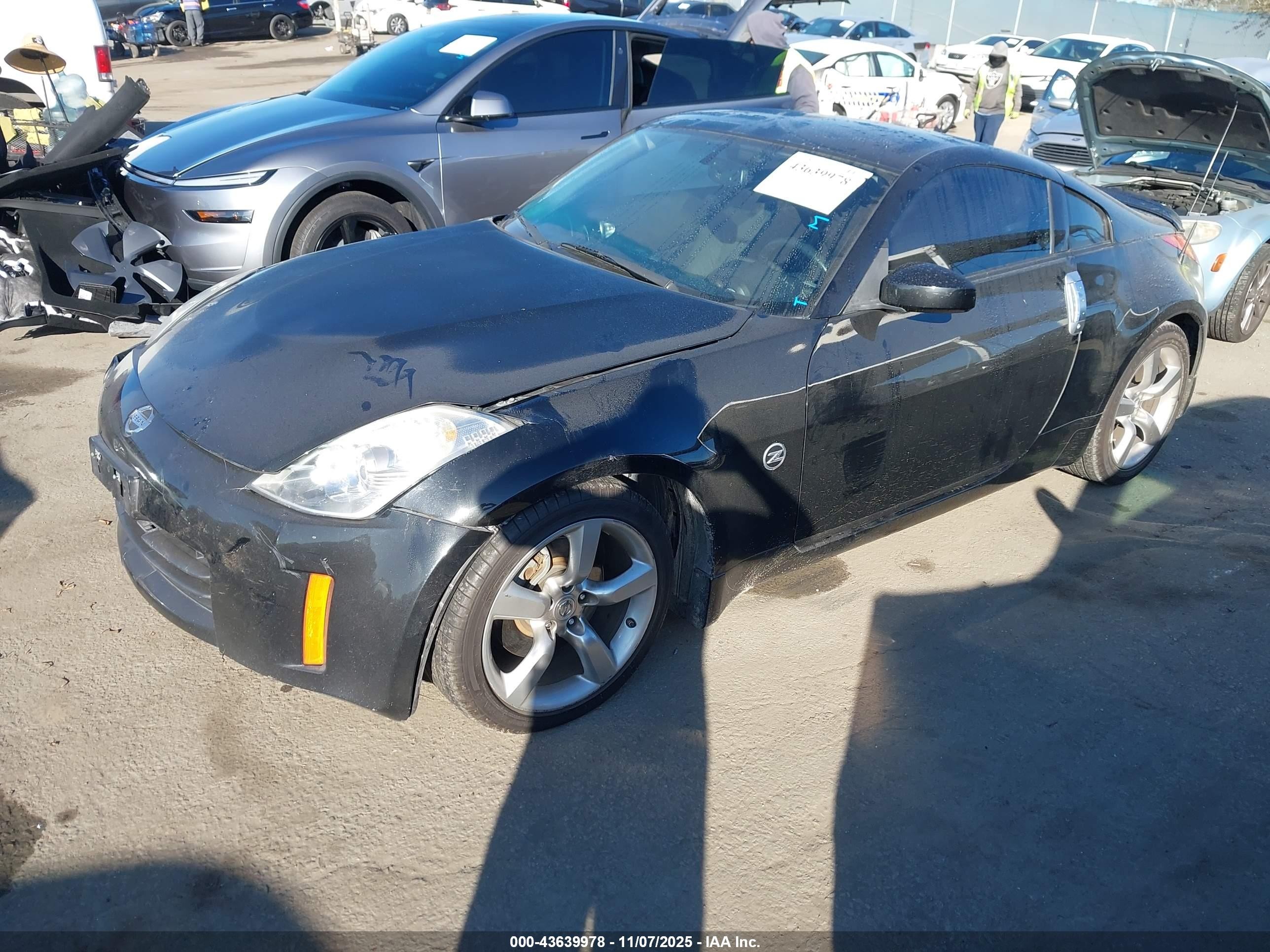 2008 Nissan 350z Enthusiast Black vin: JN1BZ34D68M701453