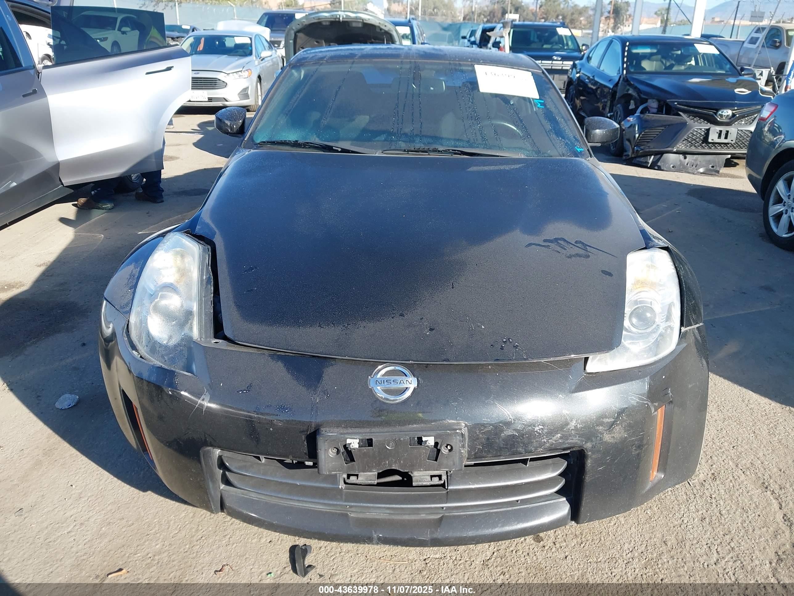 2008 Nissan 350z Enthusiast Black vin: JN1BZ34D68M701453