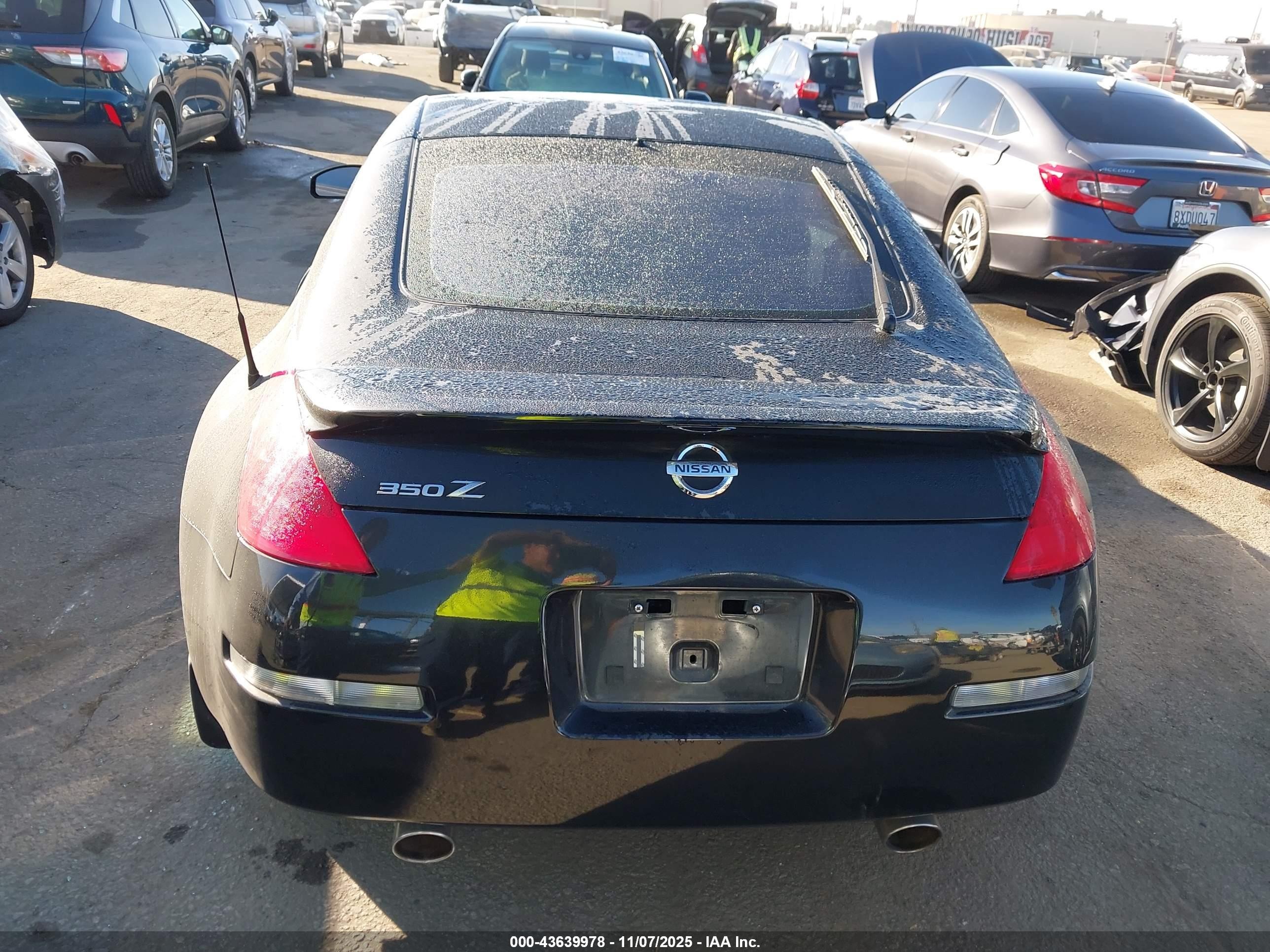 2008 Nissan 350z Enthusiast Black vin: JN1BZ34D68M701453
