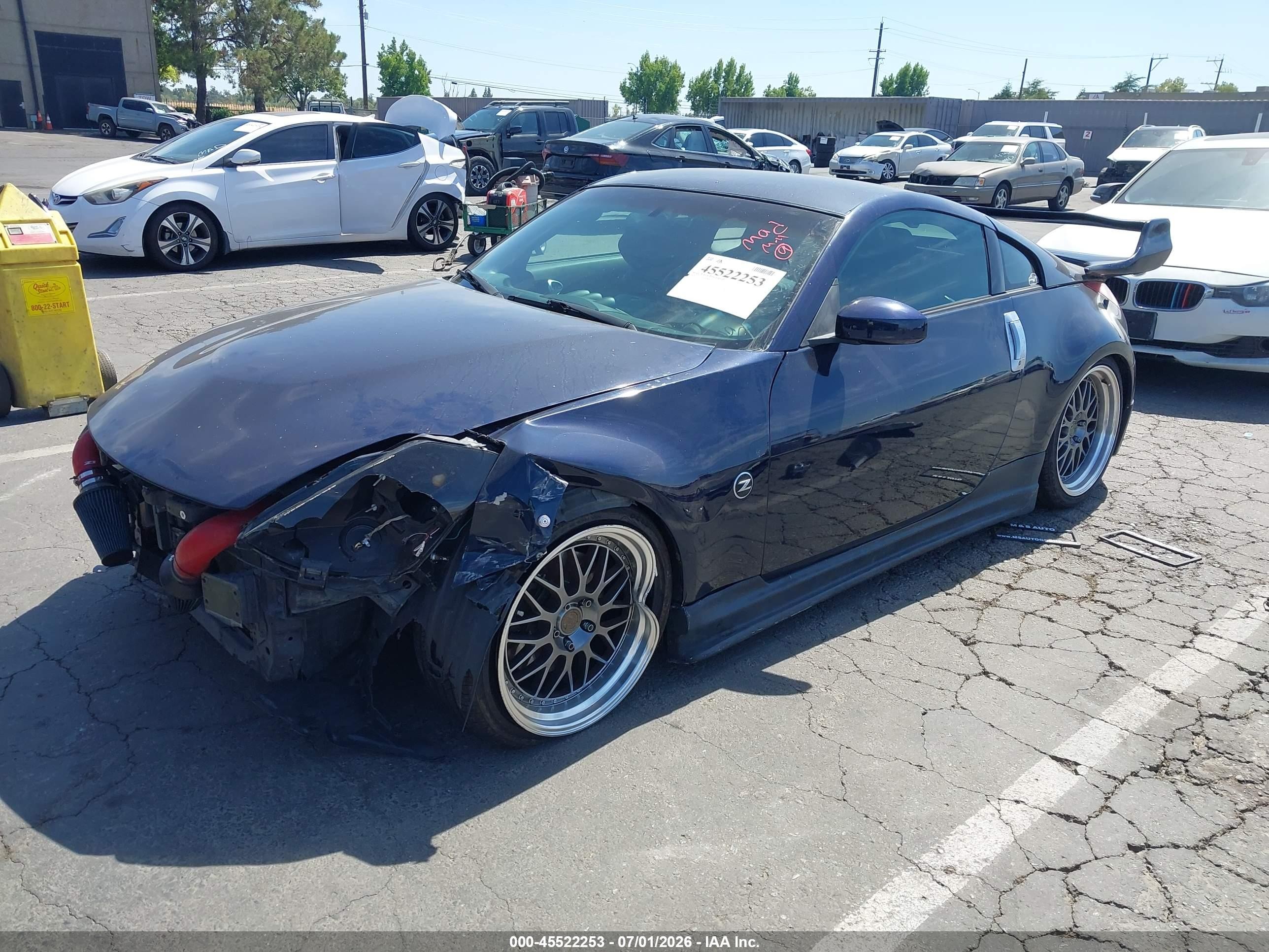 2008 Nissan 350z Enthusiast Blue vin: JN1BZ34D88M703222