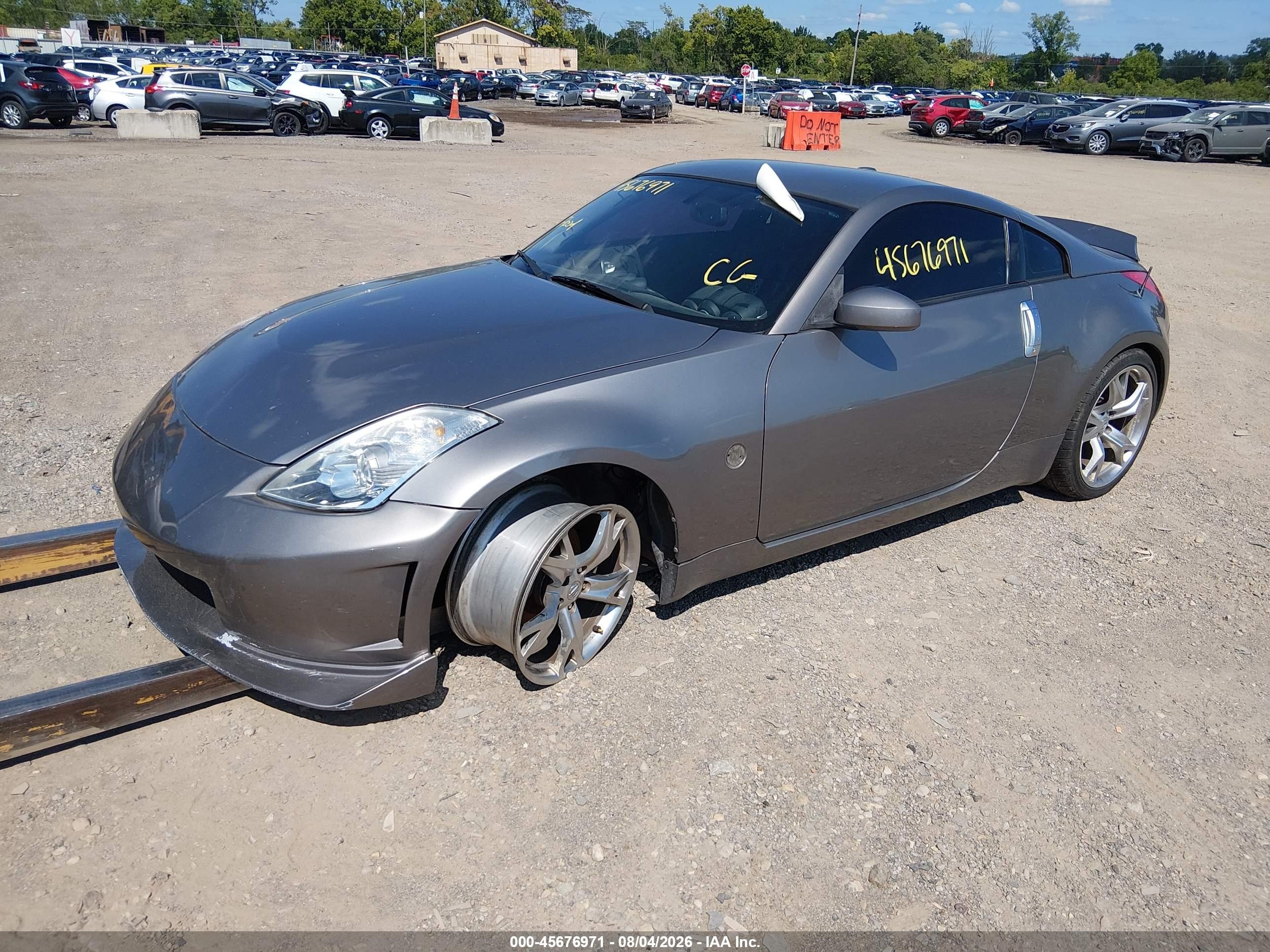 2008 Nissan 350z Touring Gray vin: JN1BZ34D88M706668