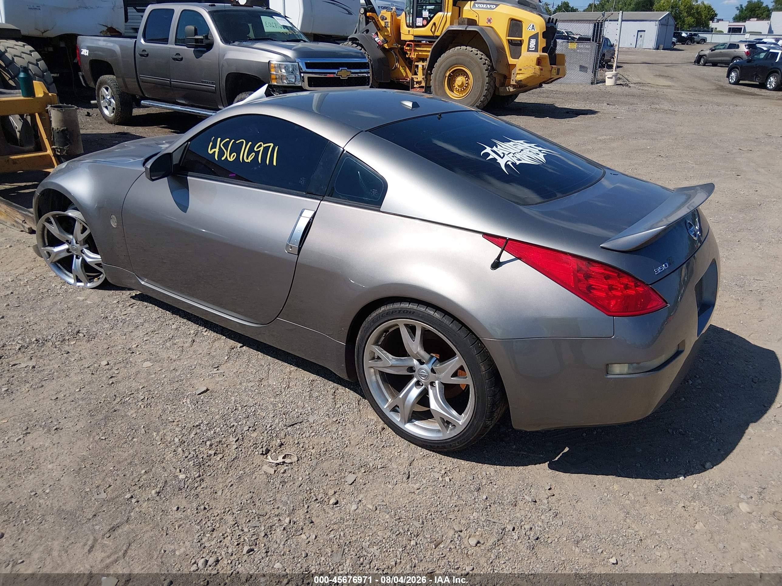 2008 Nissan 350z Touring Gray vin: JN1BZ34D88M706668