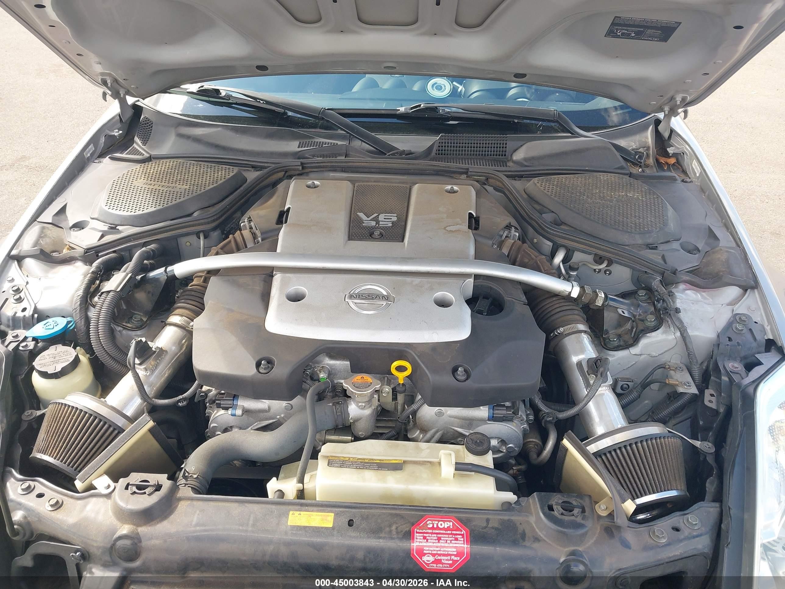 2008 Nissan 350z   Silver vin: JN1BZ34D98M704461