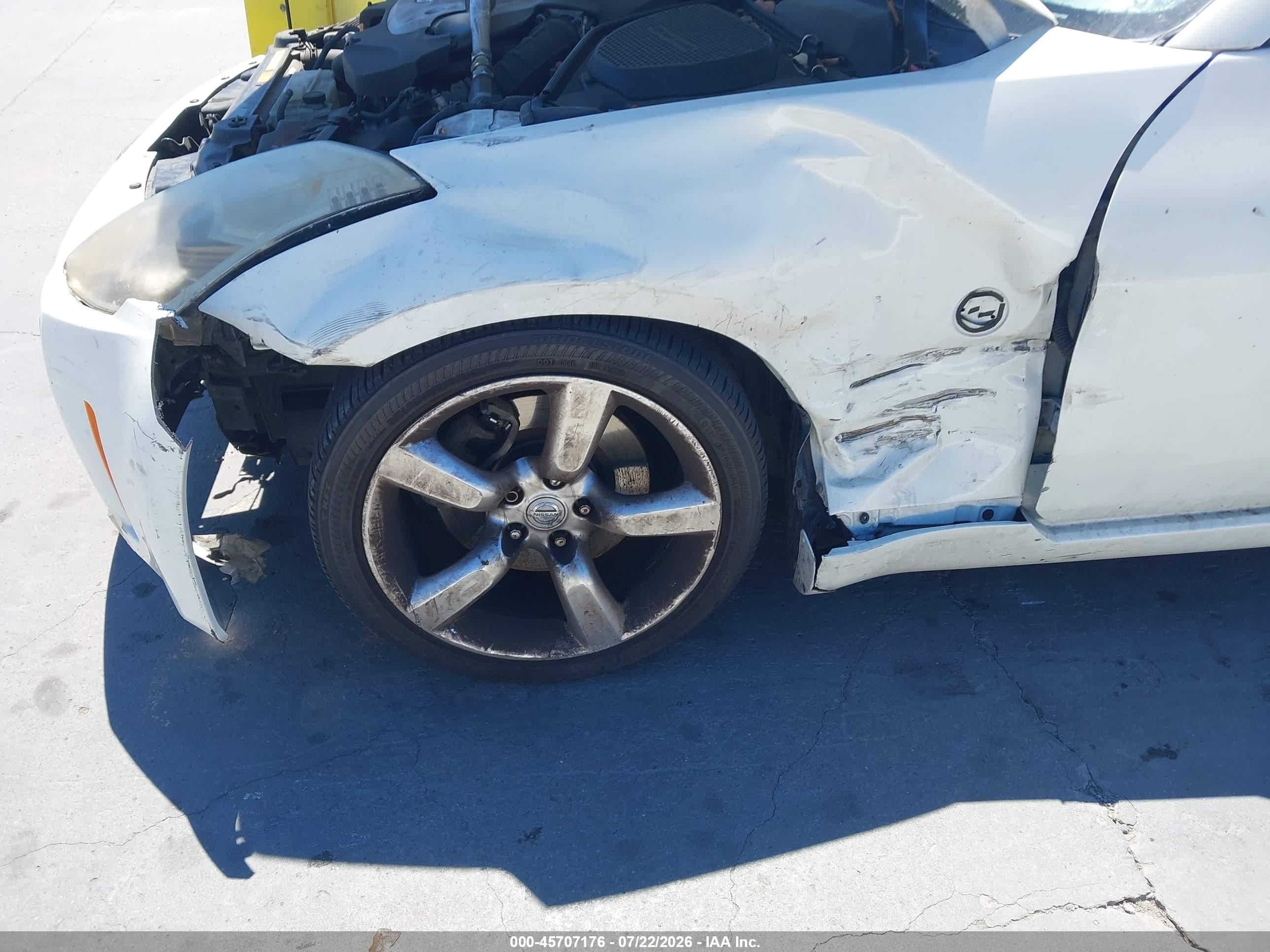 2007 Nissan 350z Touring White vin: JN1BZ36A47M655784