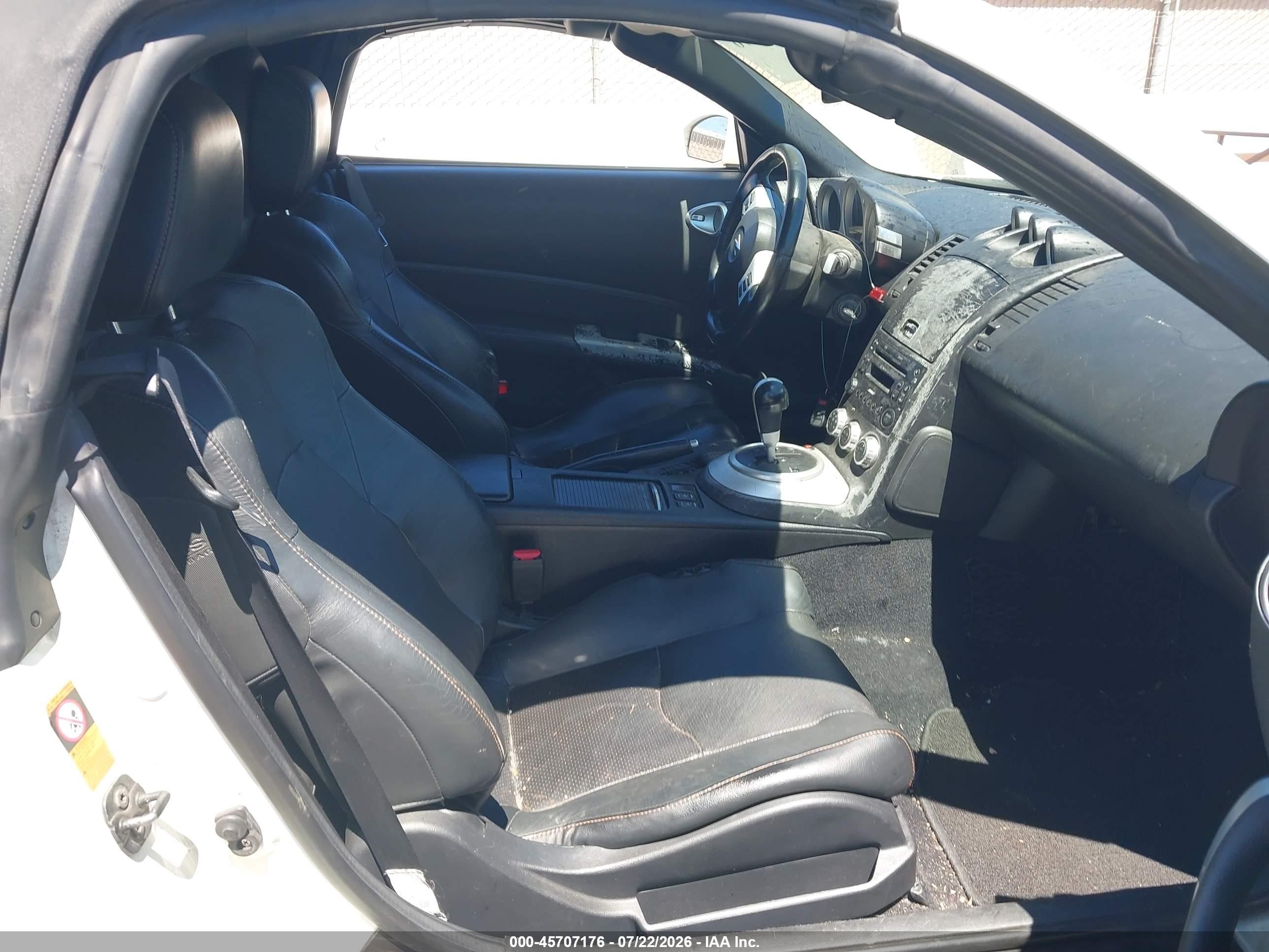 2007 Nissan 350z Touring White vin: JN1BZ36A47M655784
