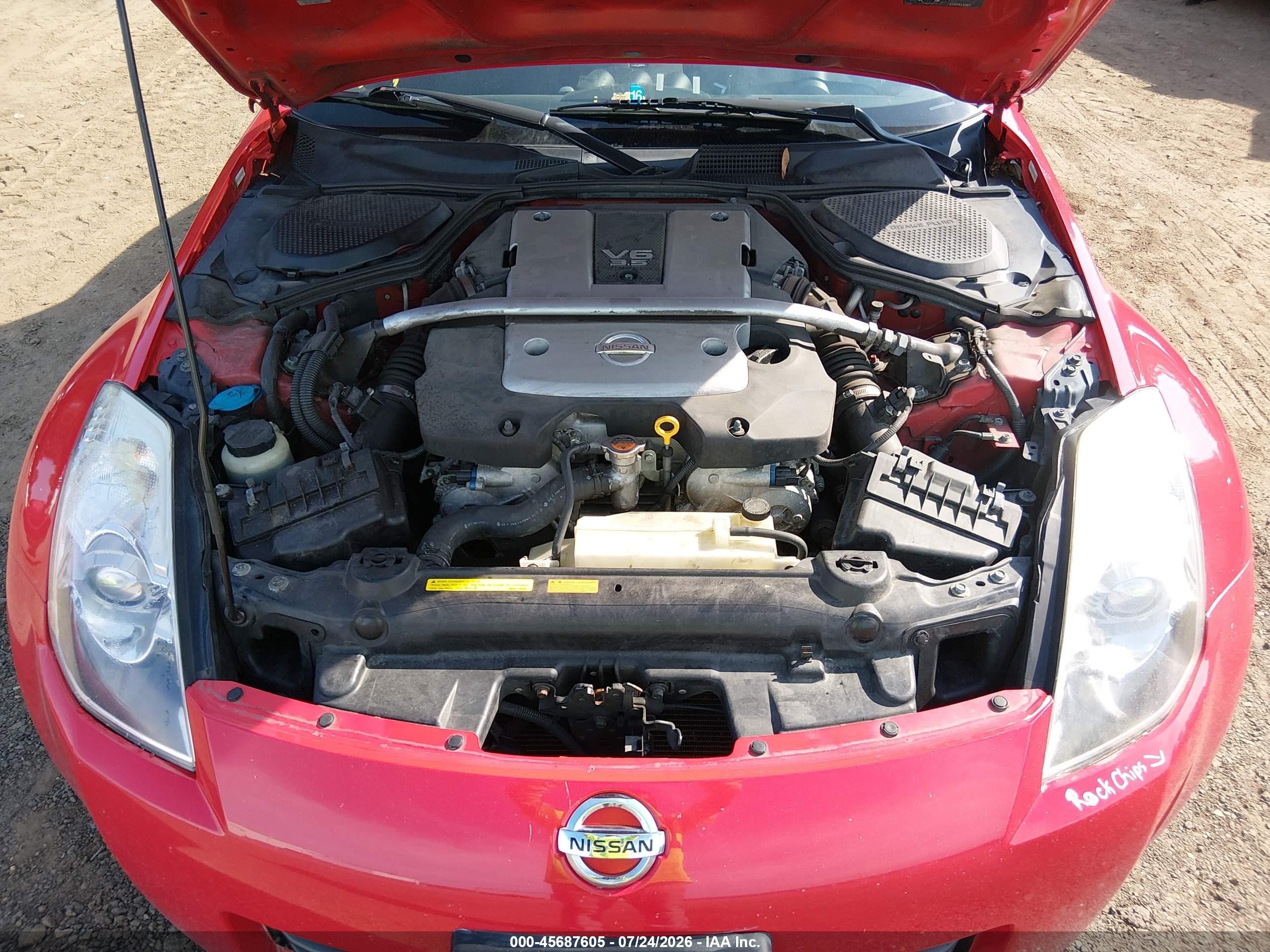 2008 Nissan 350z Enthusiast Красный vin: JN1BZ36A58M852805