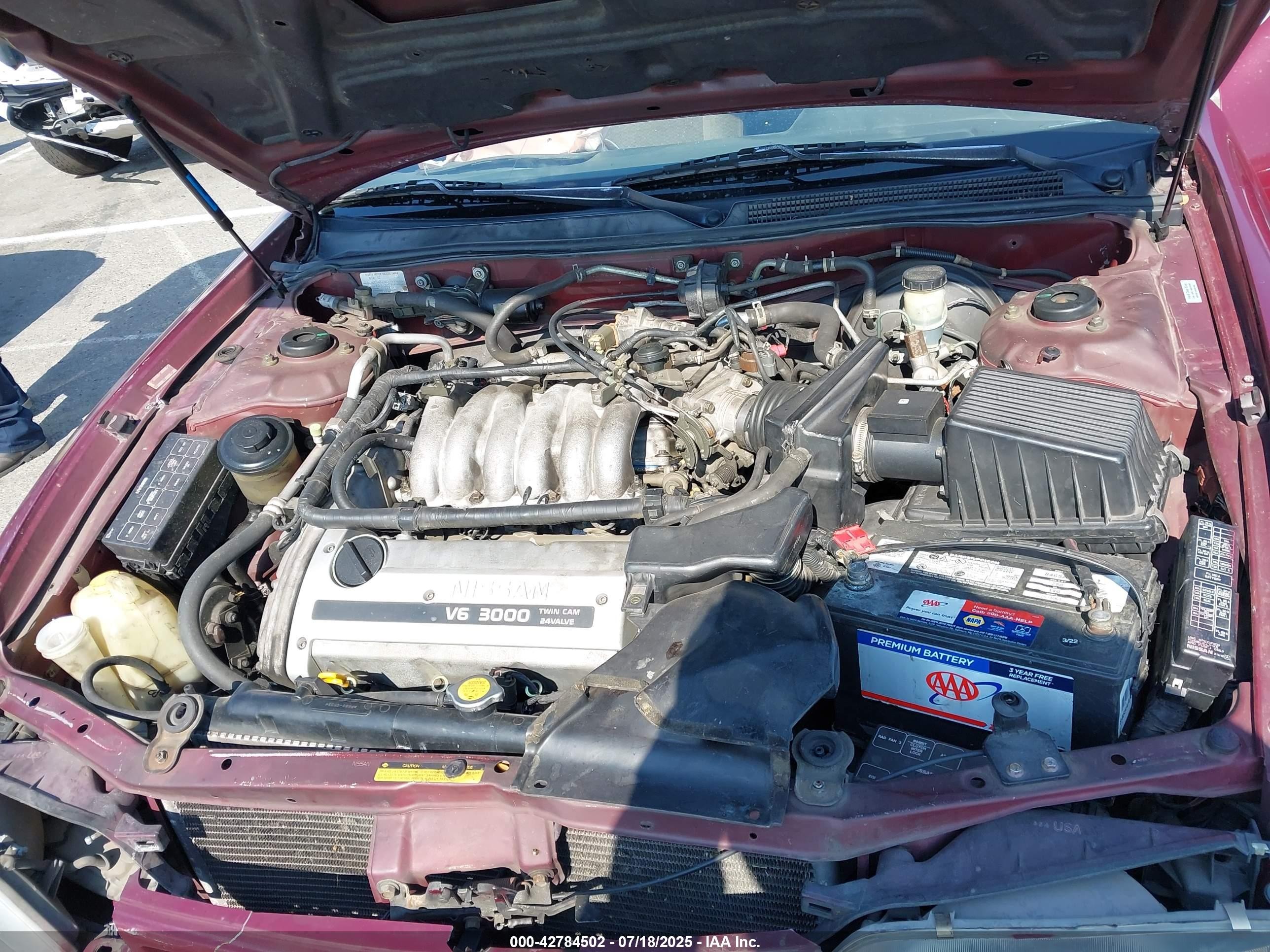 1995 Nissan Maxima Gle/gxe/se Красный vin: JN1CA21D2ST646166