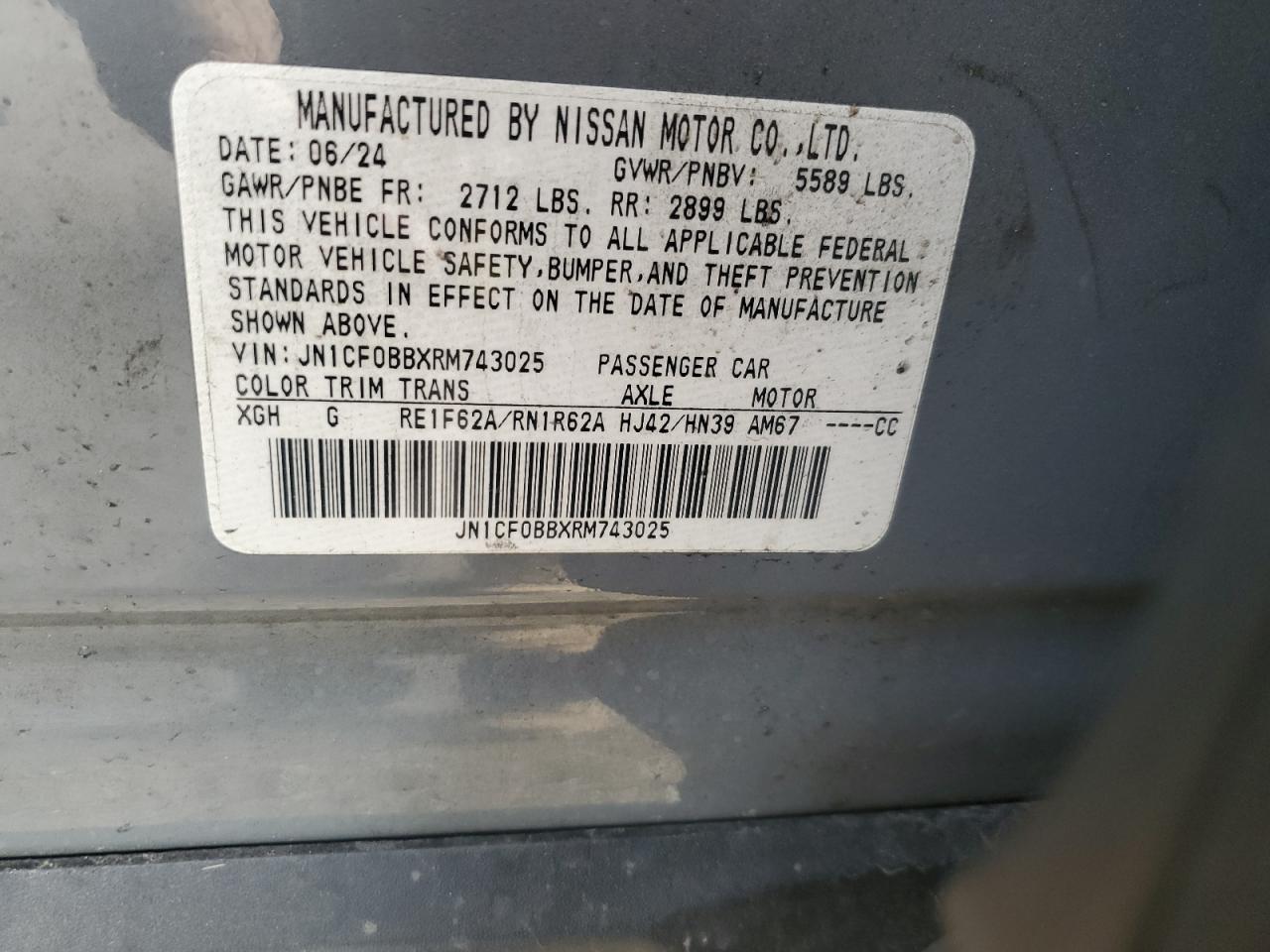 2024 Nissan Ariya Engage Gray vin: JN1CF0BBXRM743025