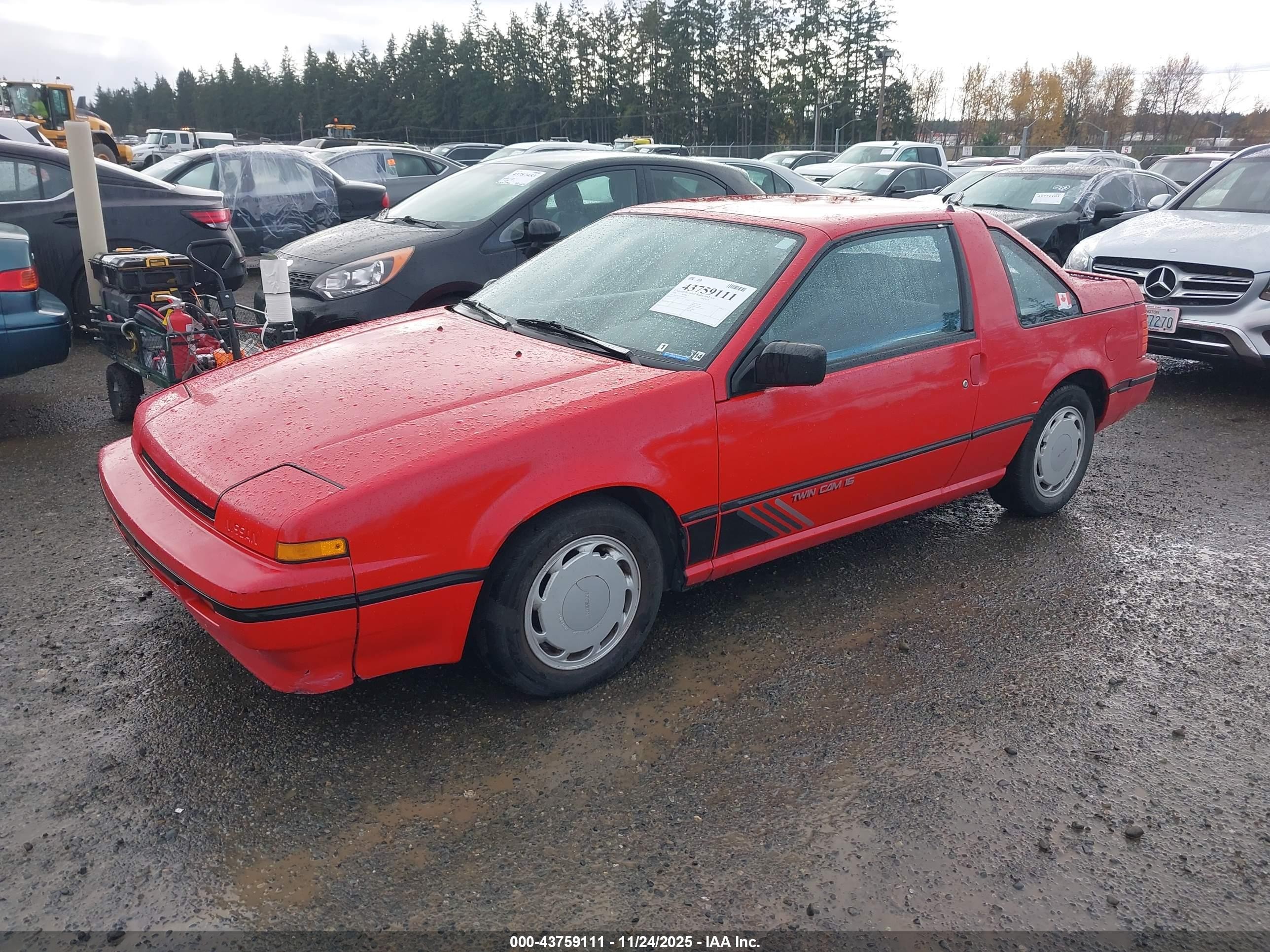 1988 Nissan Pulsar Nx Se Red vin: JN1CN34S2JM008562