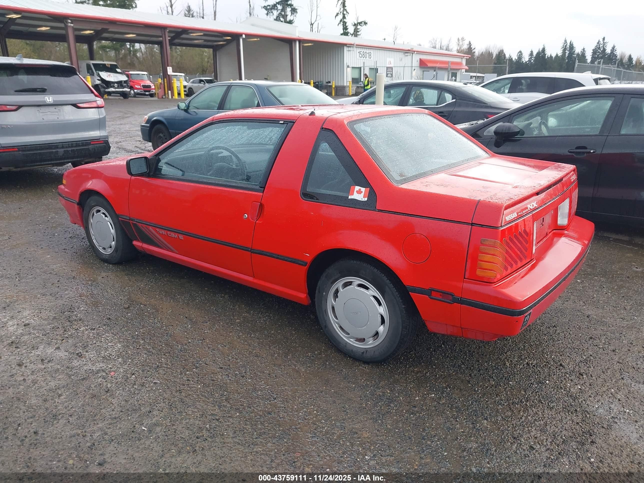 1988 Nissan Pulsar Nx Se Red vin: JN1CN34S2JM008562