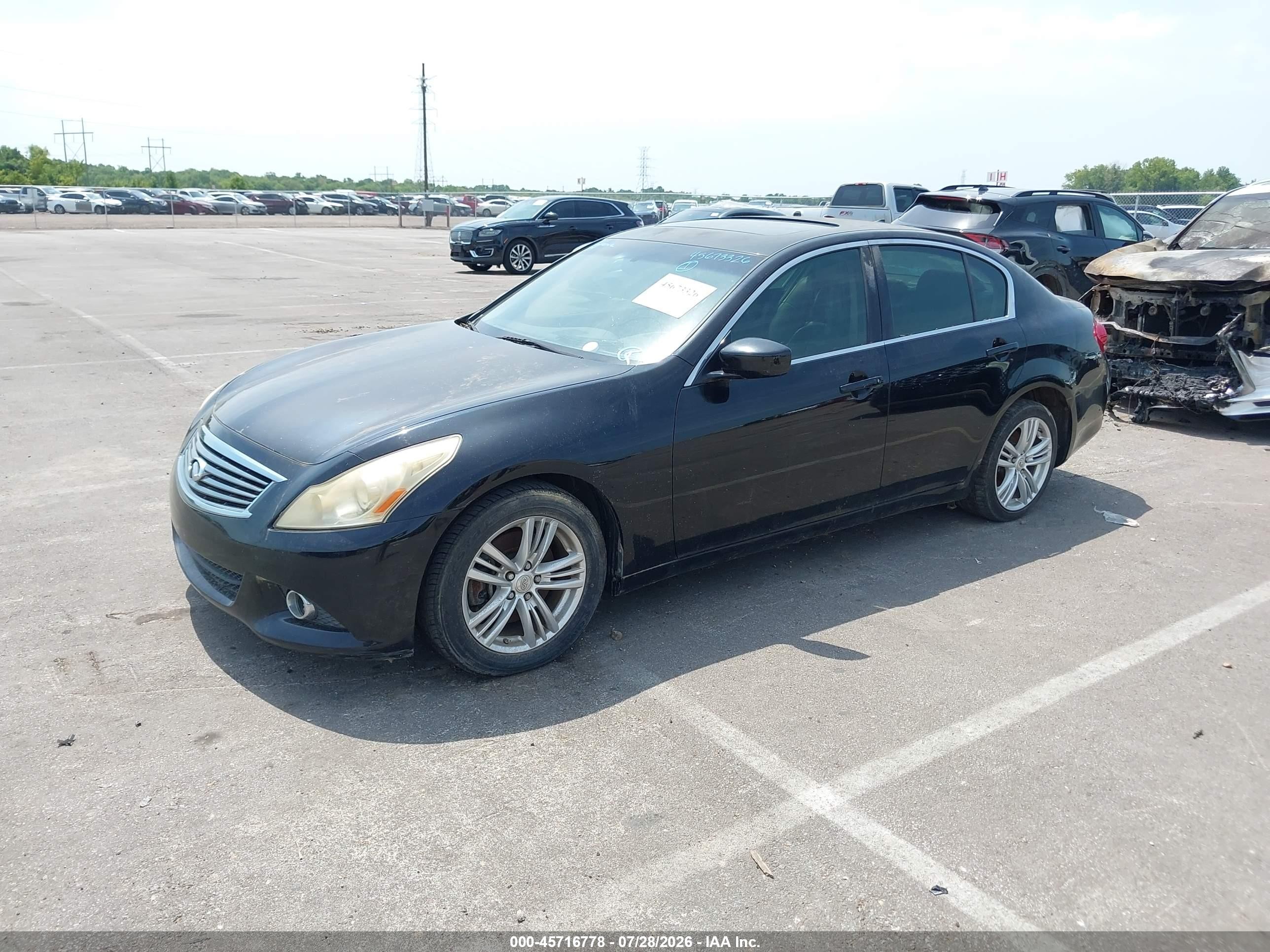 2012 Infiniti G37 Journey Black vin: JN1CV6AP0CM629741
