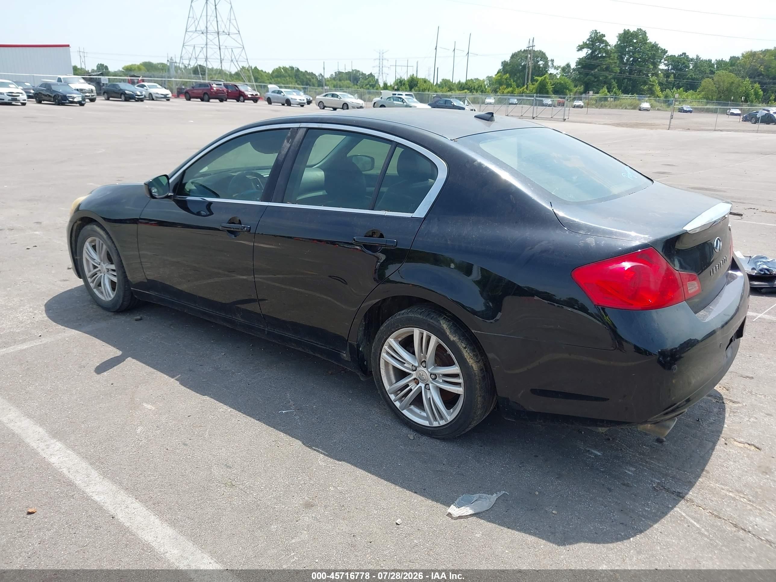 2012 Infiniti G37 Journey Black vin: JN1CV6AP0CM629741