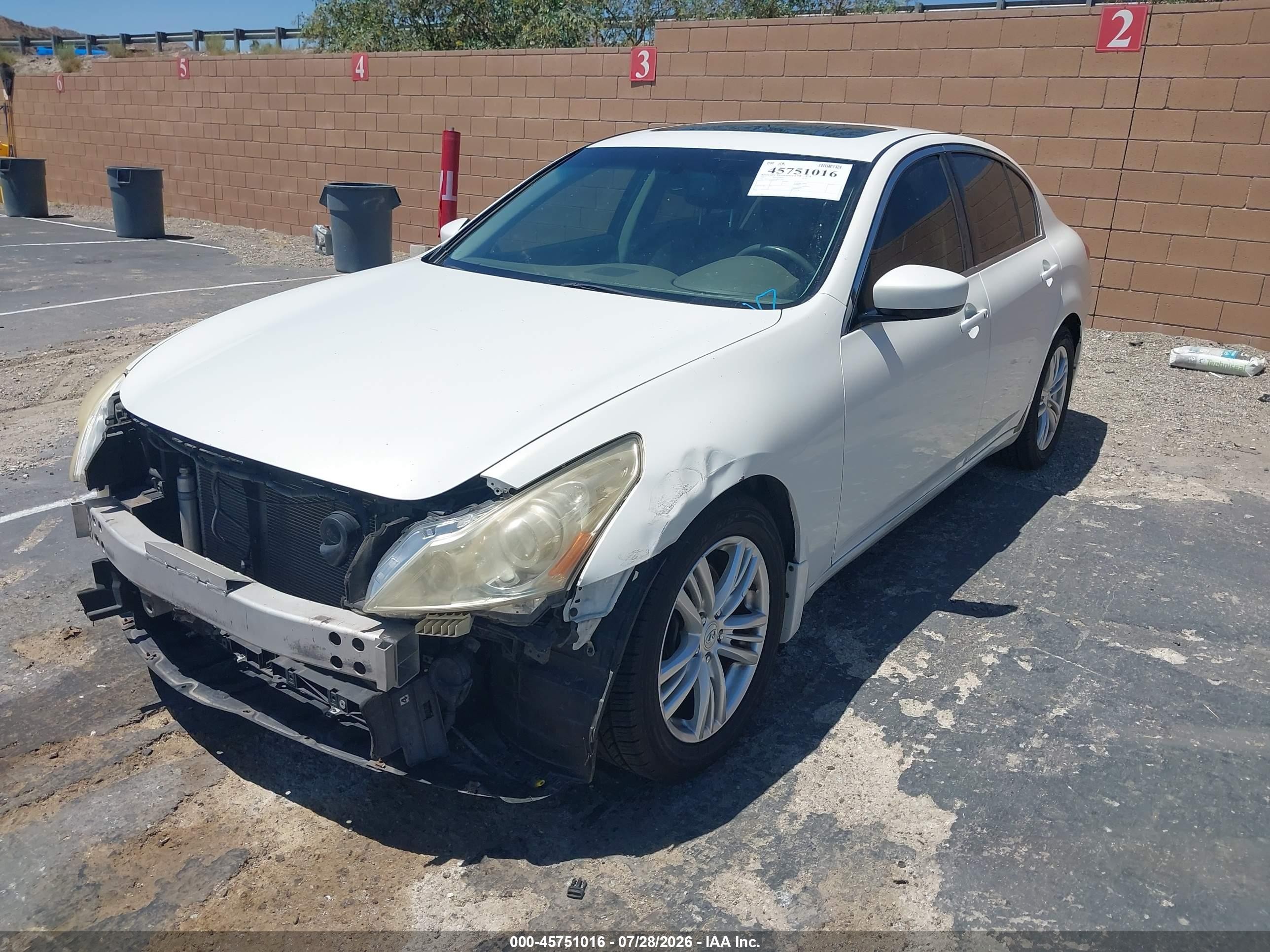2012 Infiniti G37 Journey White vin: JN1CV6AP0CM931353
