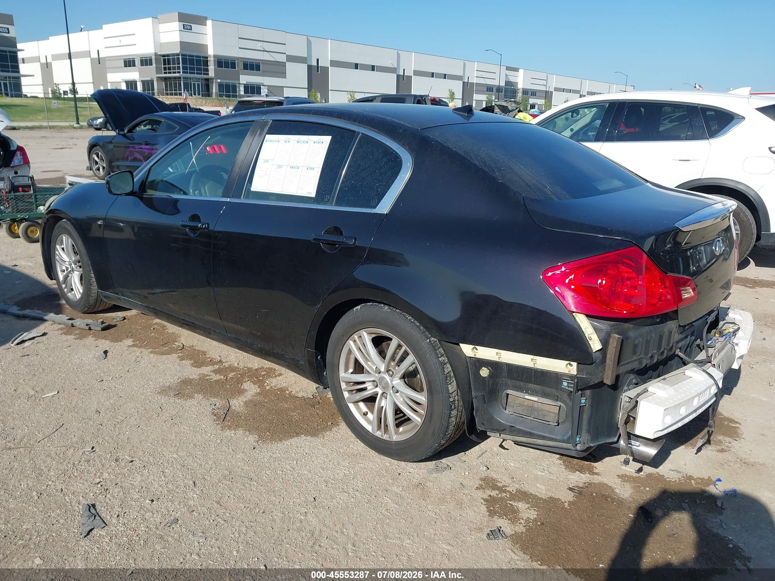 2012 Infiniti G37 Journey Black vin: JN1CV6AP0CM935032