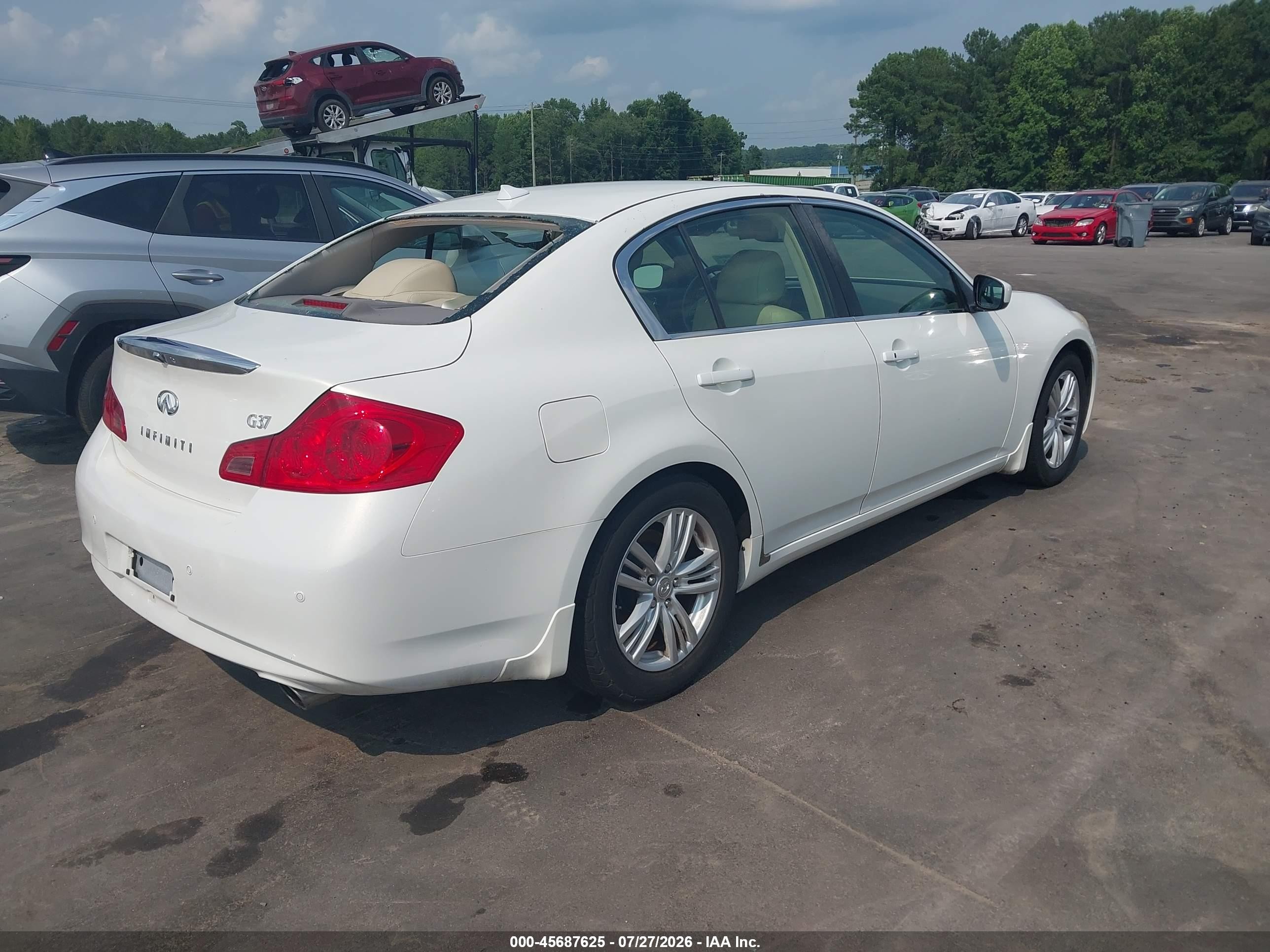 2013 Infiniti G37 Journey White vin: JN1CV6AP0DM715794