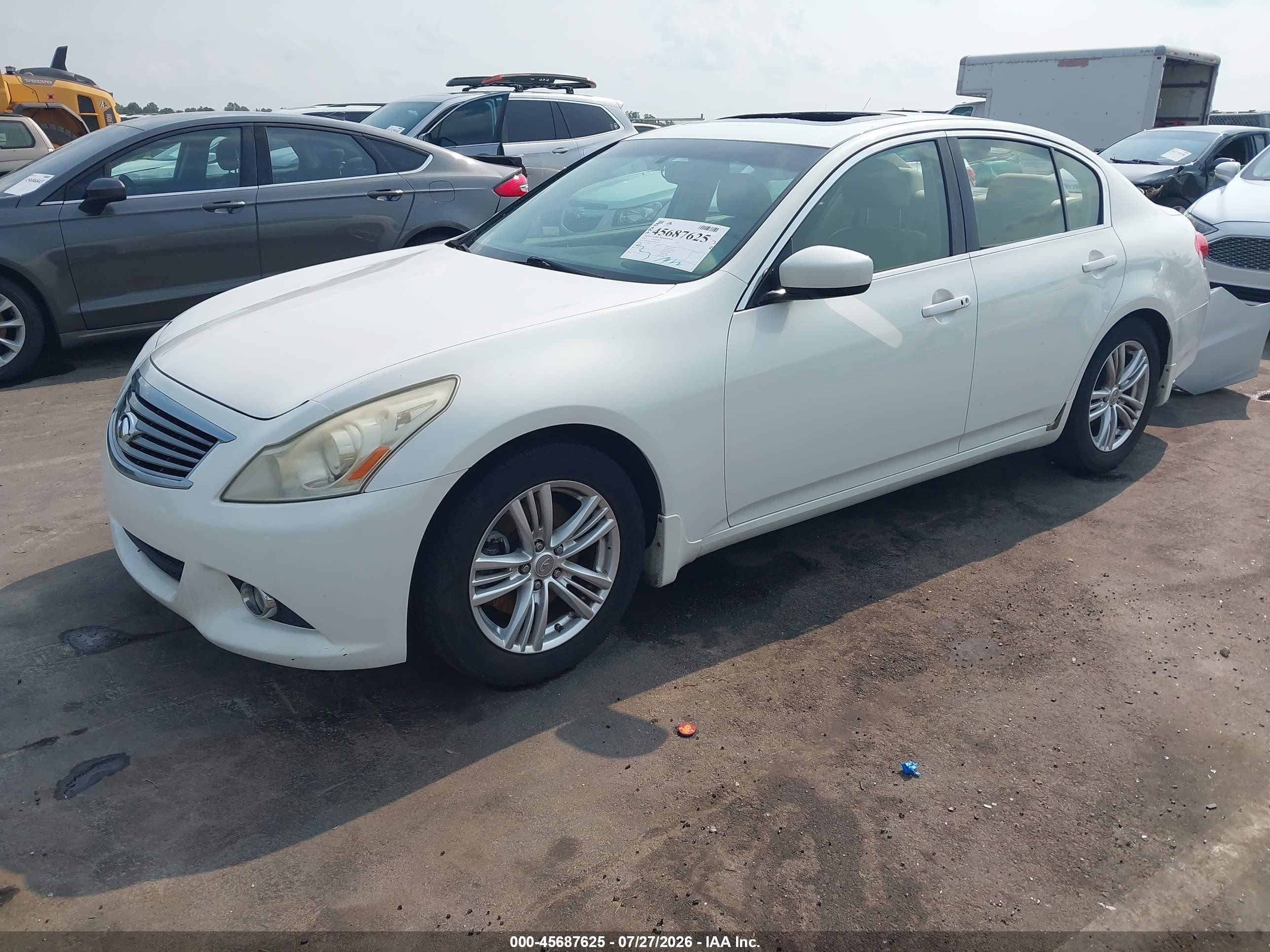2013 Infiniti G37 Journey White vin: JN1CV6AP0DM715794