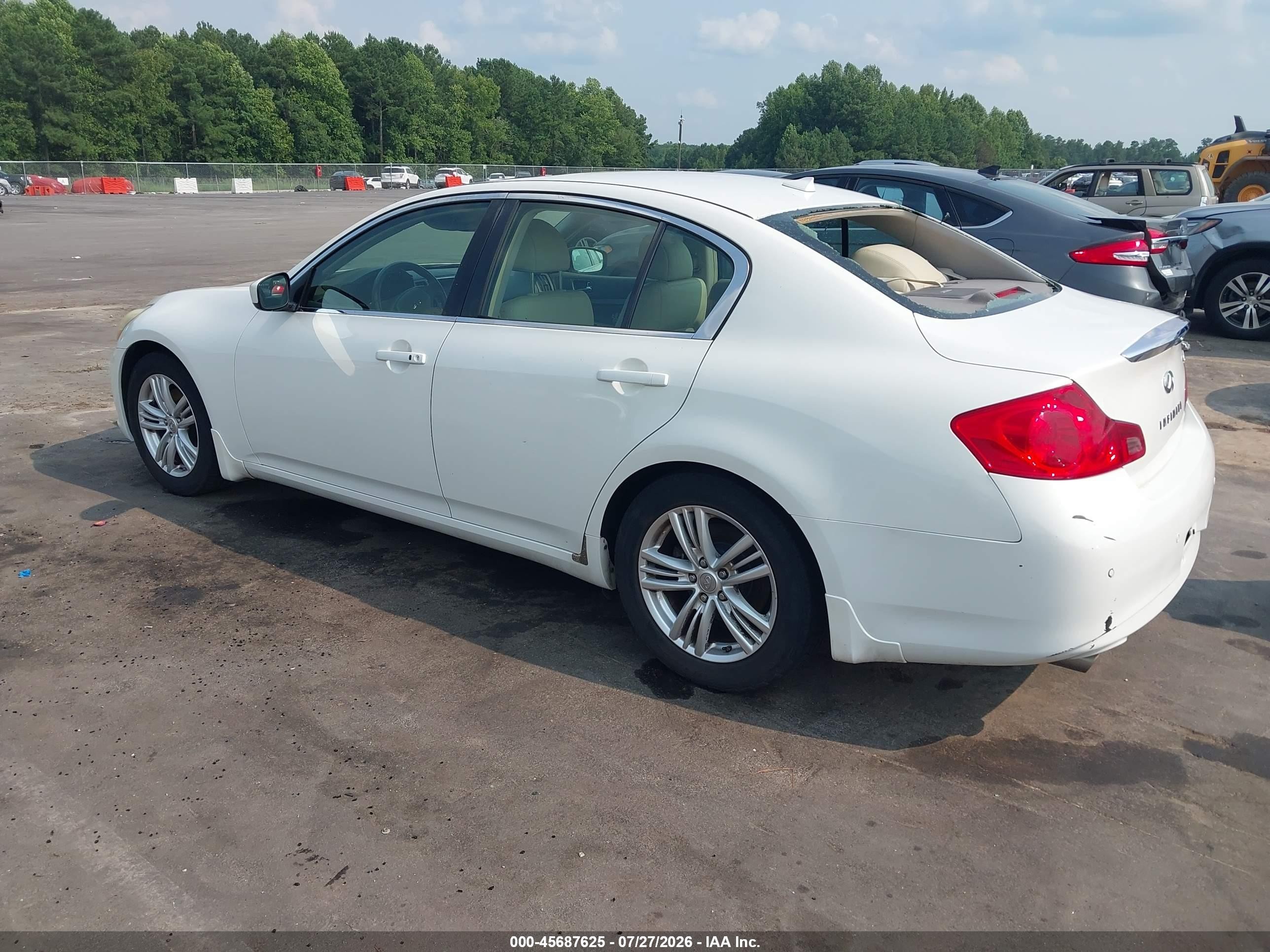 2013 Infiniti G37 Journey White vin: JN1CV6AP0DM715794