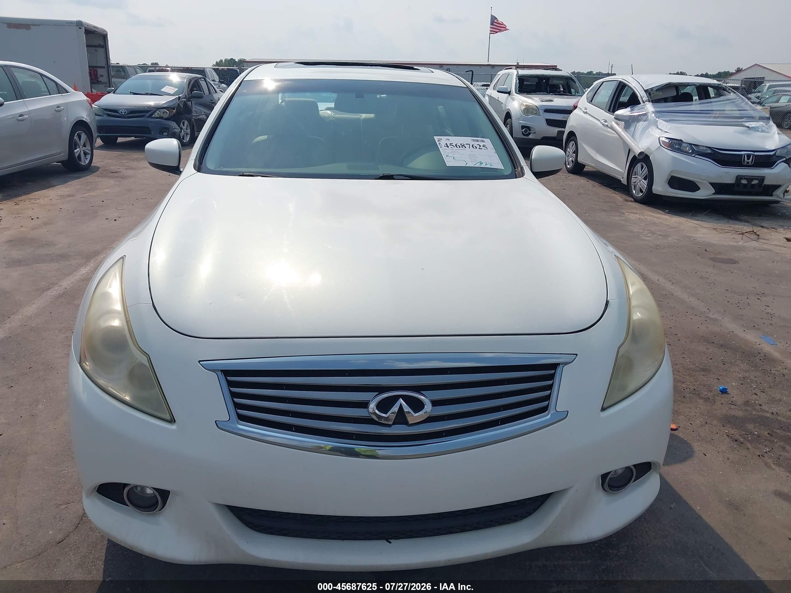 2013 Infiniti G37 Journey White vin: JN1CV6AP0DM715794