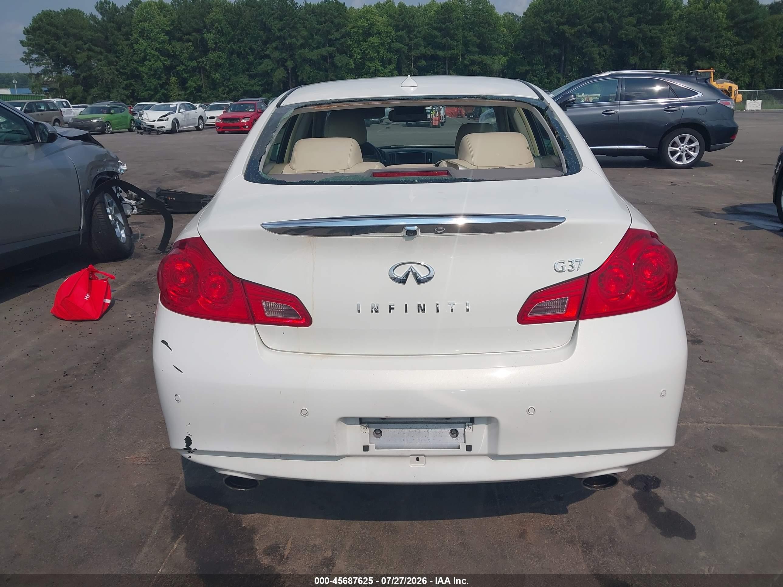 2013 Infiniti G37 Journey White vin: JN1CV6AP0DM715794