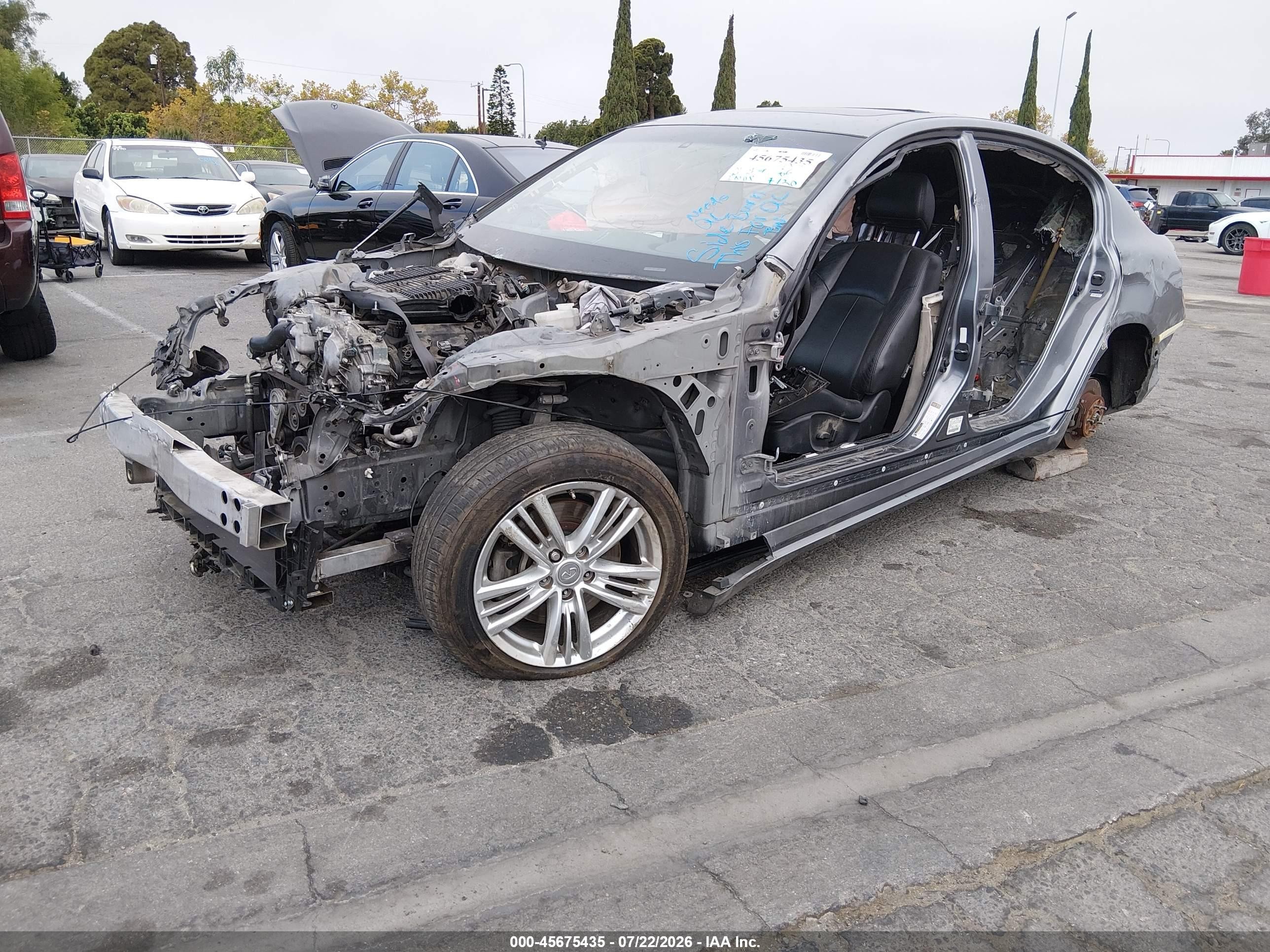 2015 Infiniti Q40   Gray vin: JN1CV6AP0FM502041