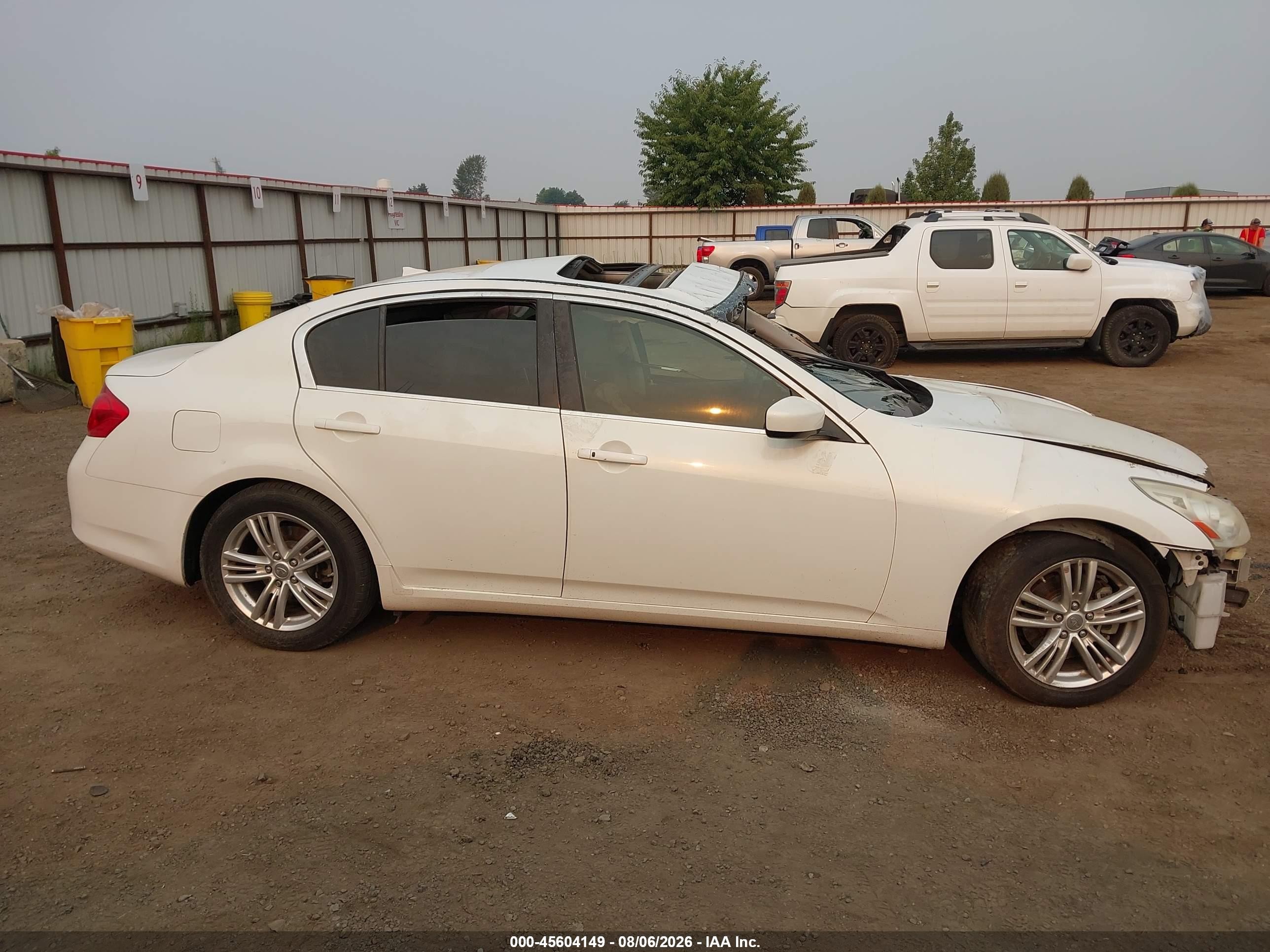 2012 Infiniti G37 Journey White vin: JN1CV6AP1CM935816
