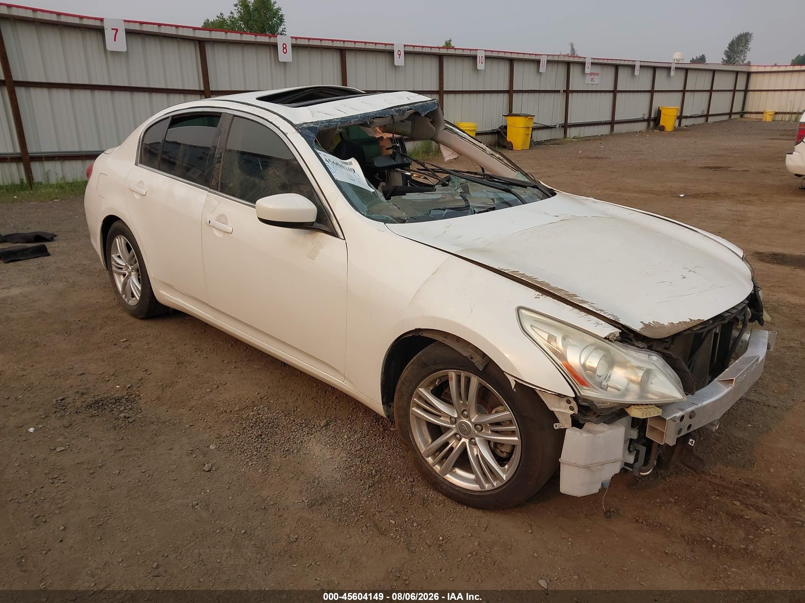 2012 Infiniti G37 Journey White vin: JN1CV6AP1CM935816