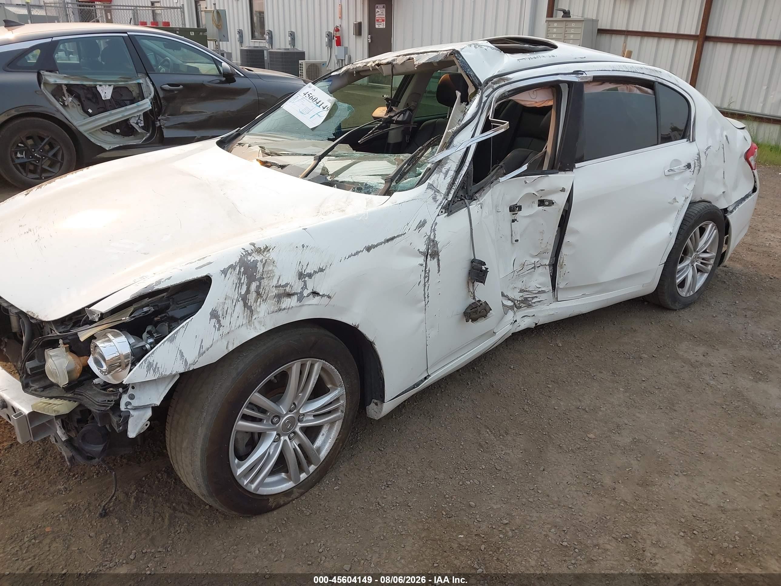 2012 Infiniti G37 Journey White vin: JN1CV6AP1CM935816