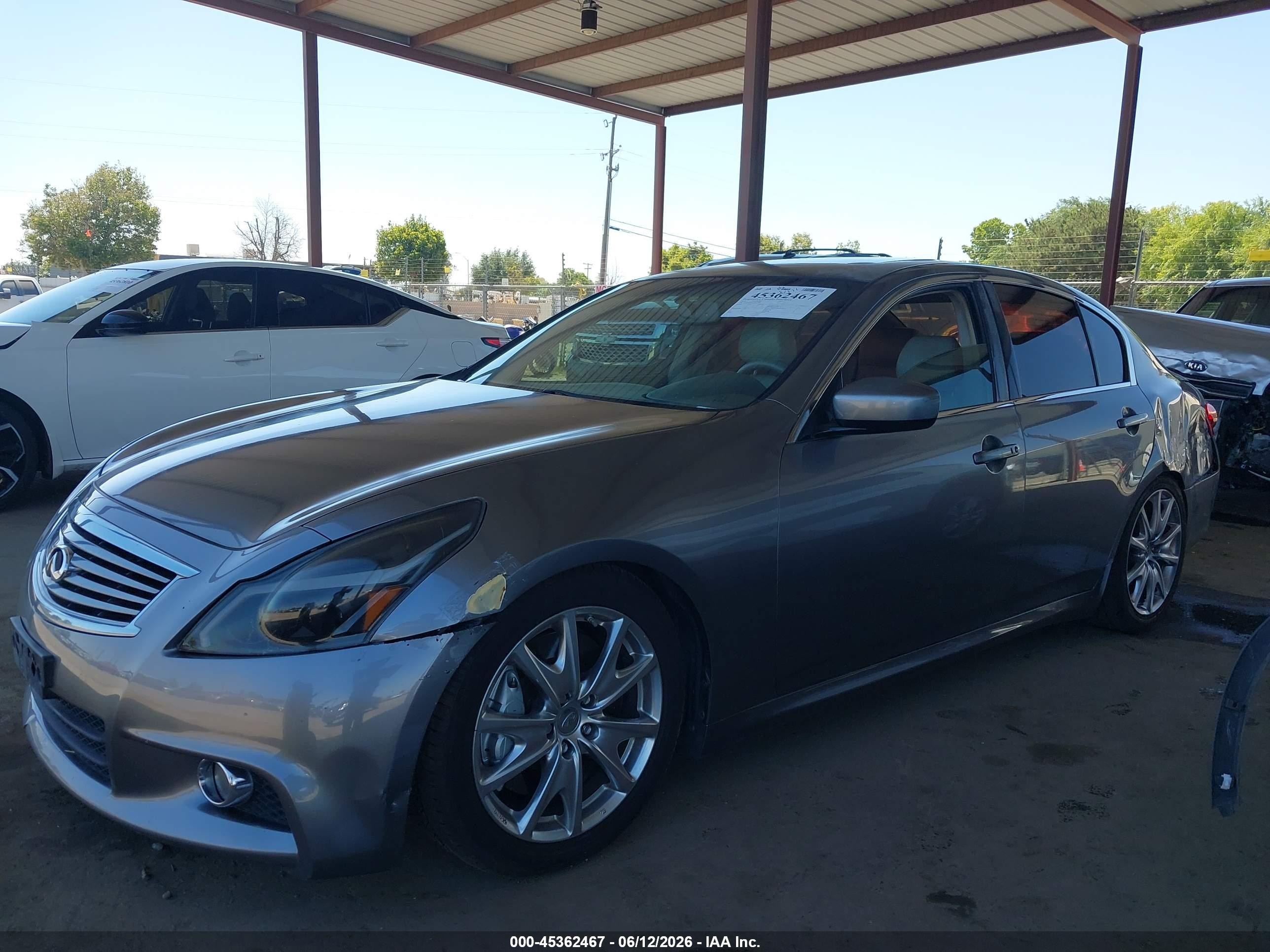2012 Infiniti G37 Journey Gray vin: JN1CV6AP2CM934965