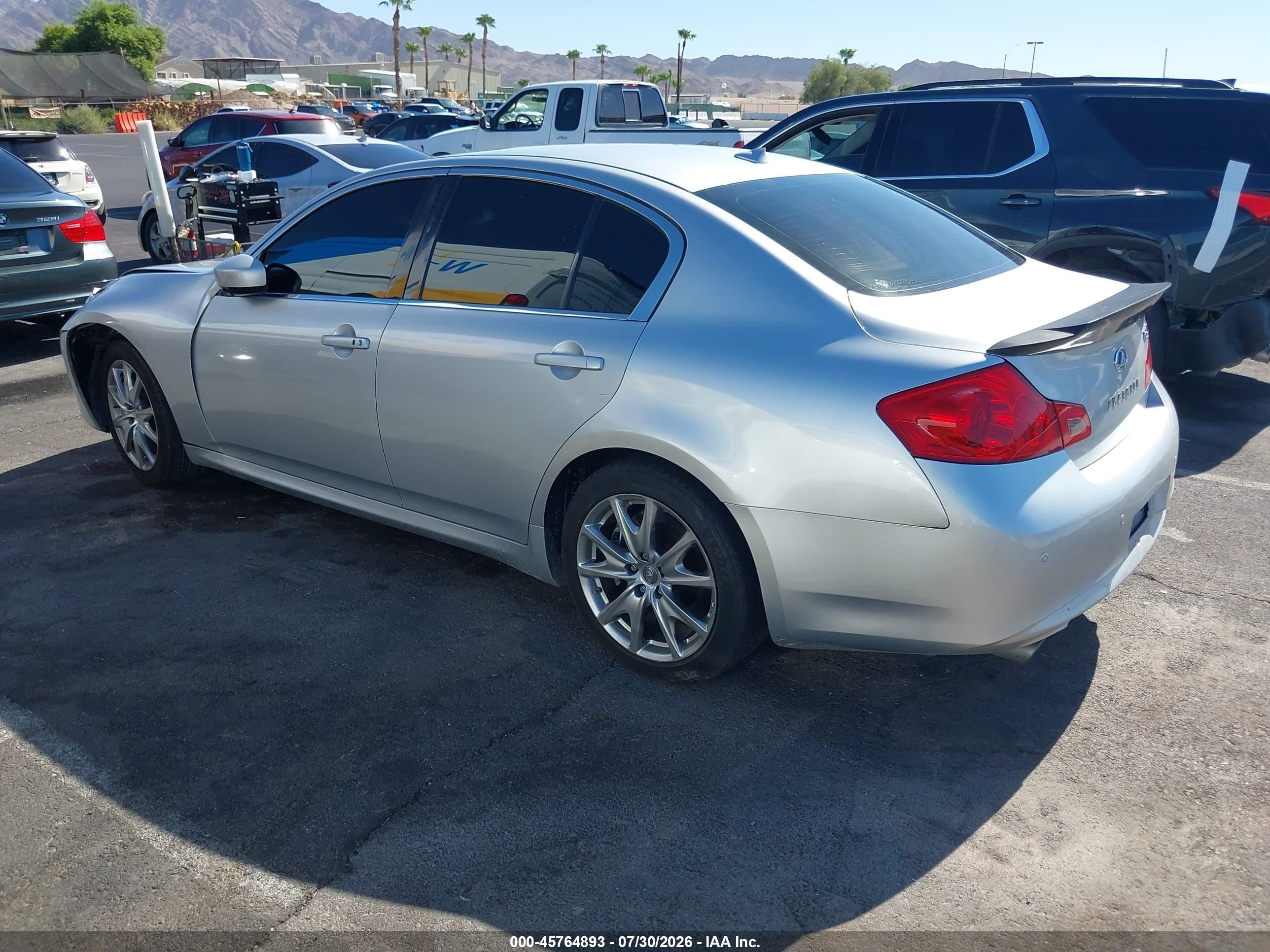 2012 Infiniti G37 Sport Silver vin: JN1CV6AP3CM624162