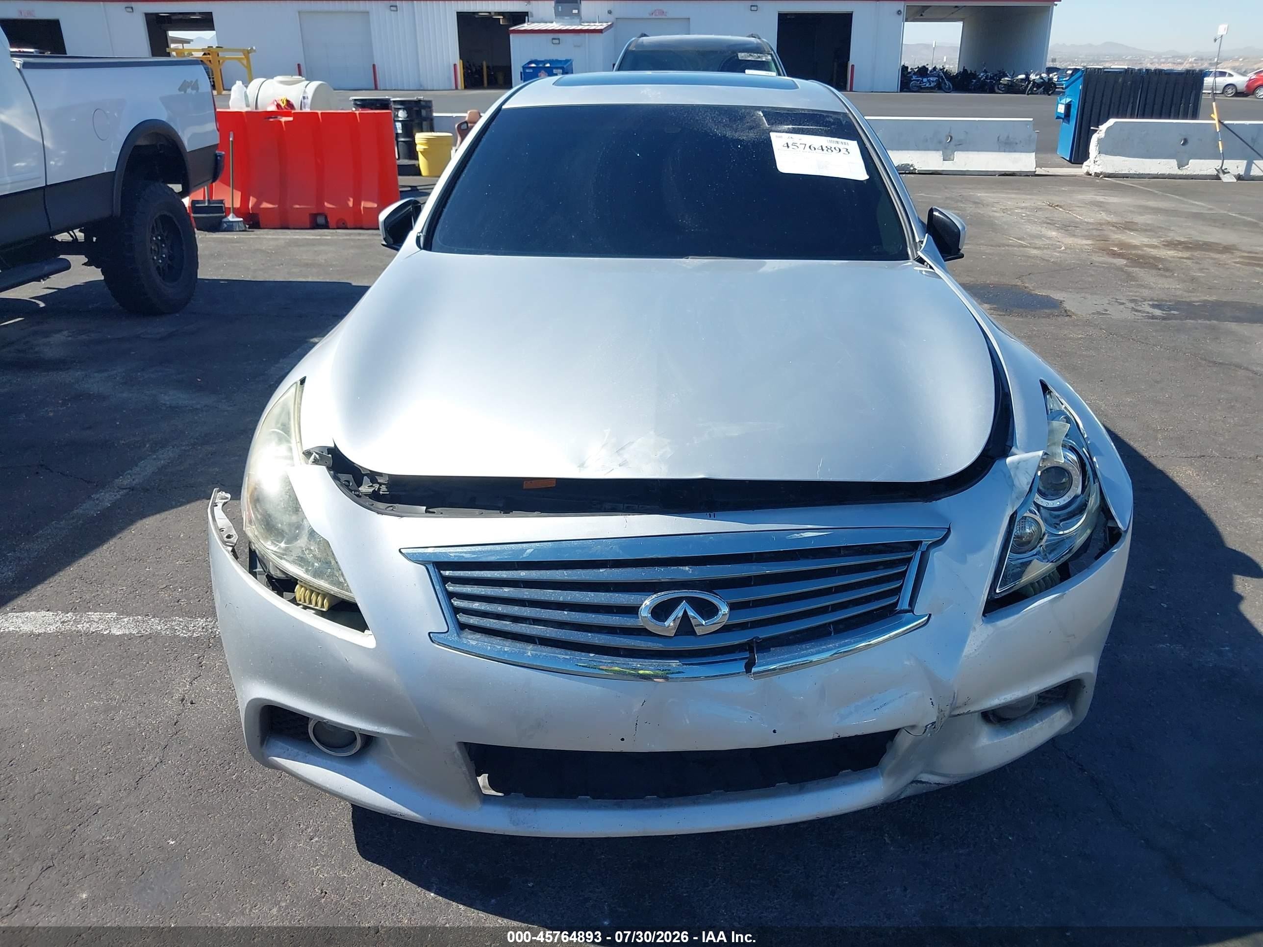 2012 Infiniti G37 Sport Silver vin: JN1CV6AP3CM624162