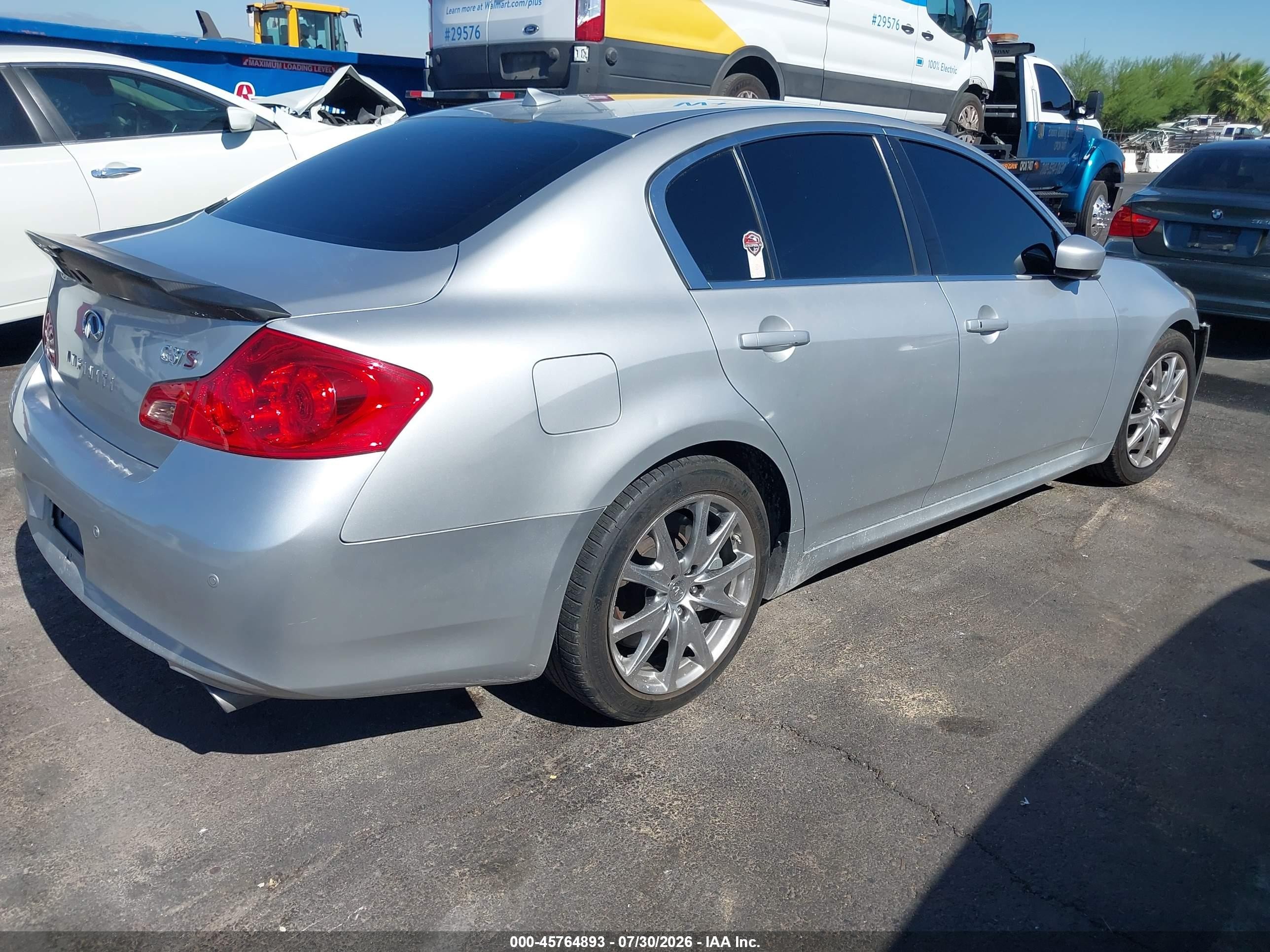 2012 Infiniti G37 Sport Silver vin: JN1CV6AP3CM624162