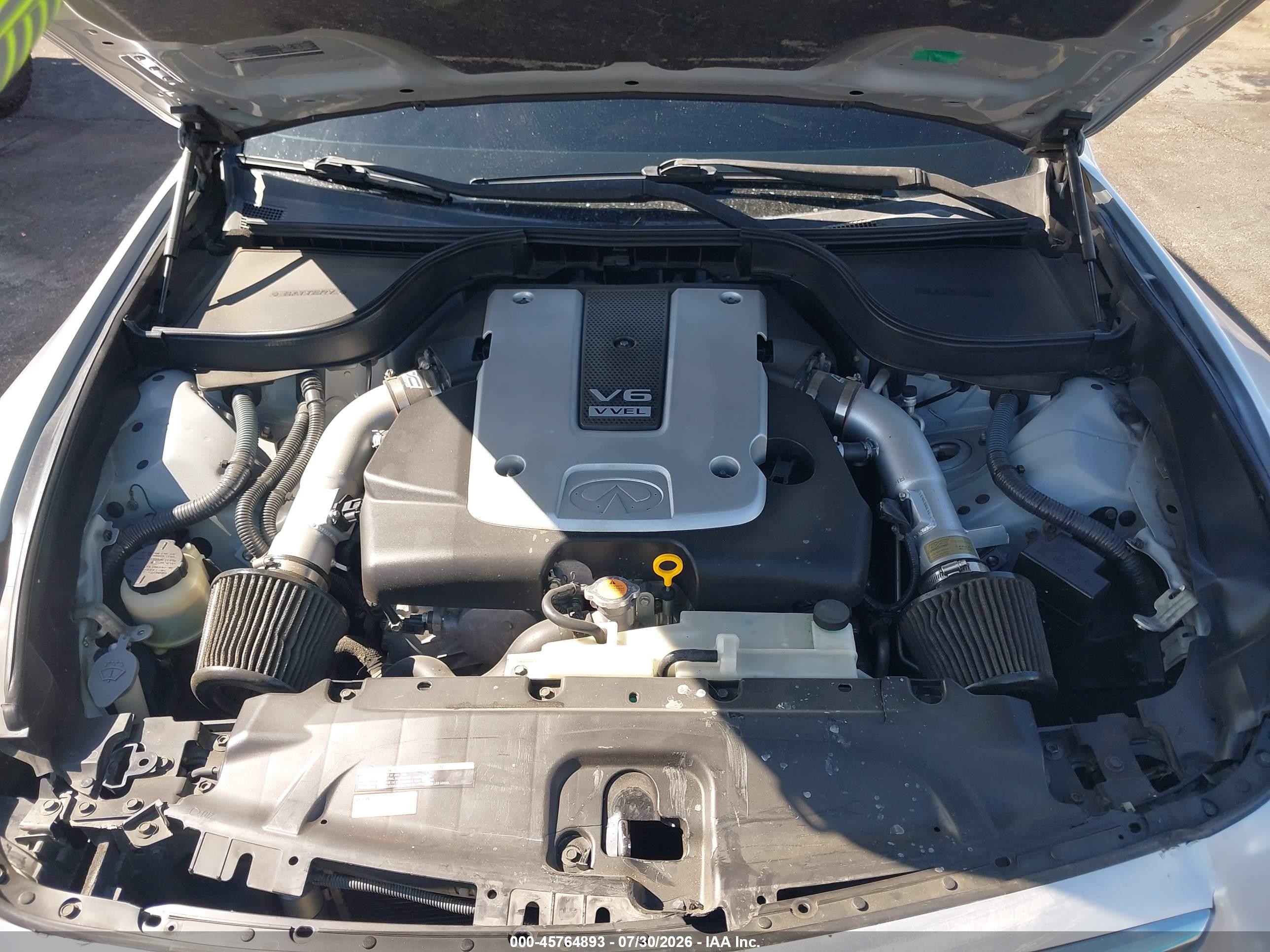 2012 Infiniti G37 Sport Silver vin: JN1CV6AP3CM624162