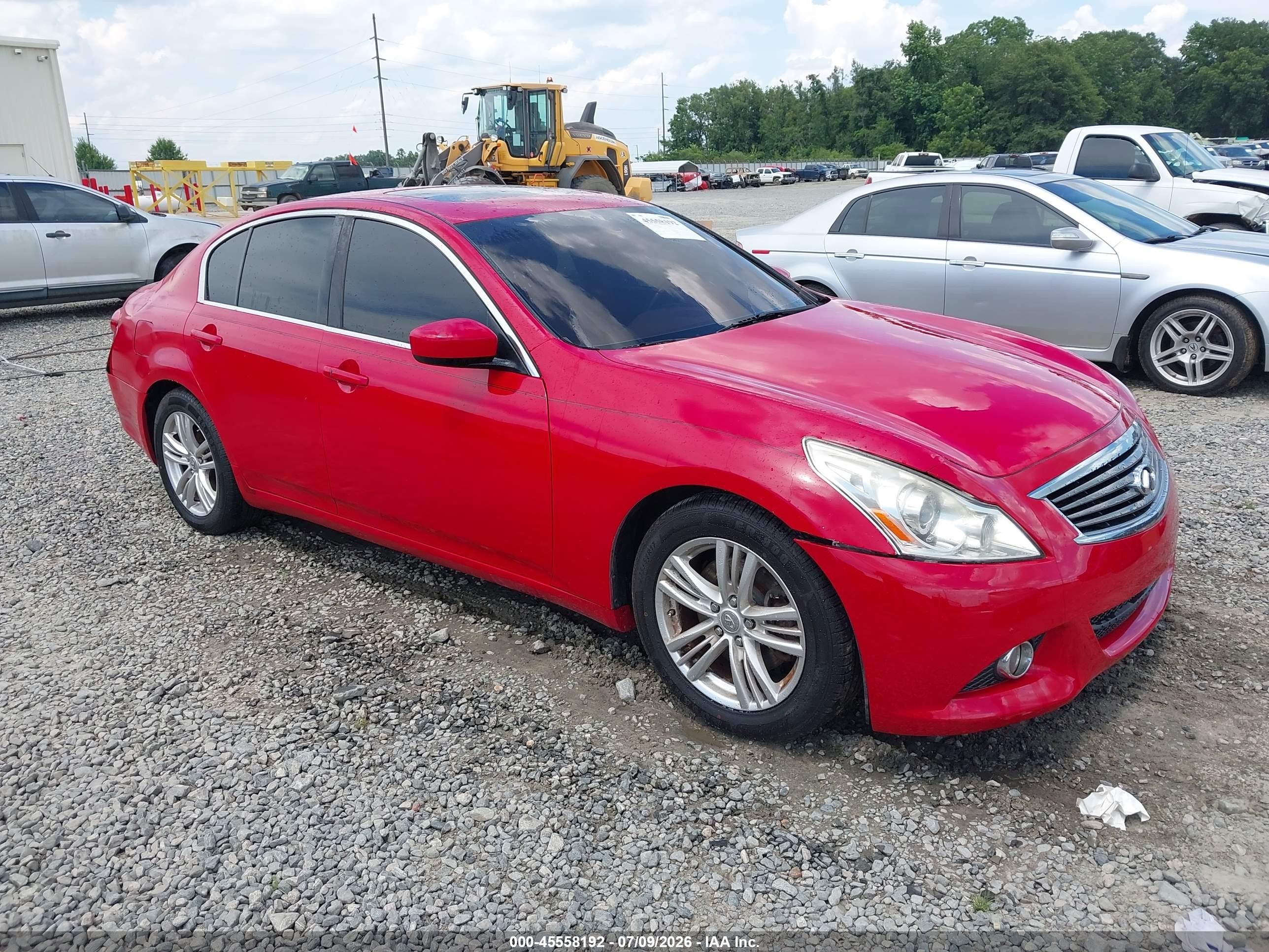 2012 Infiniti G37 Journey Red vin: JN1CV6AP3CM626803