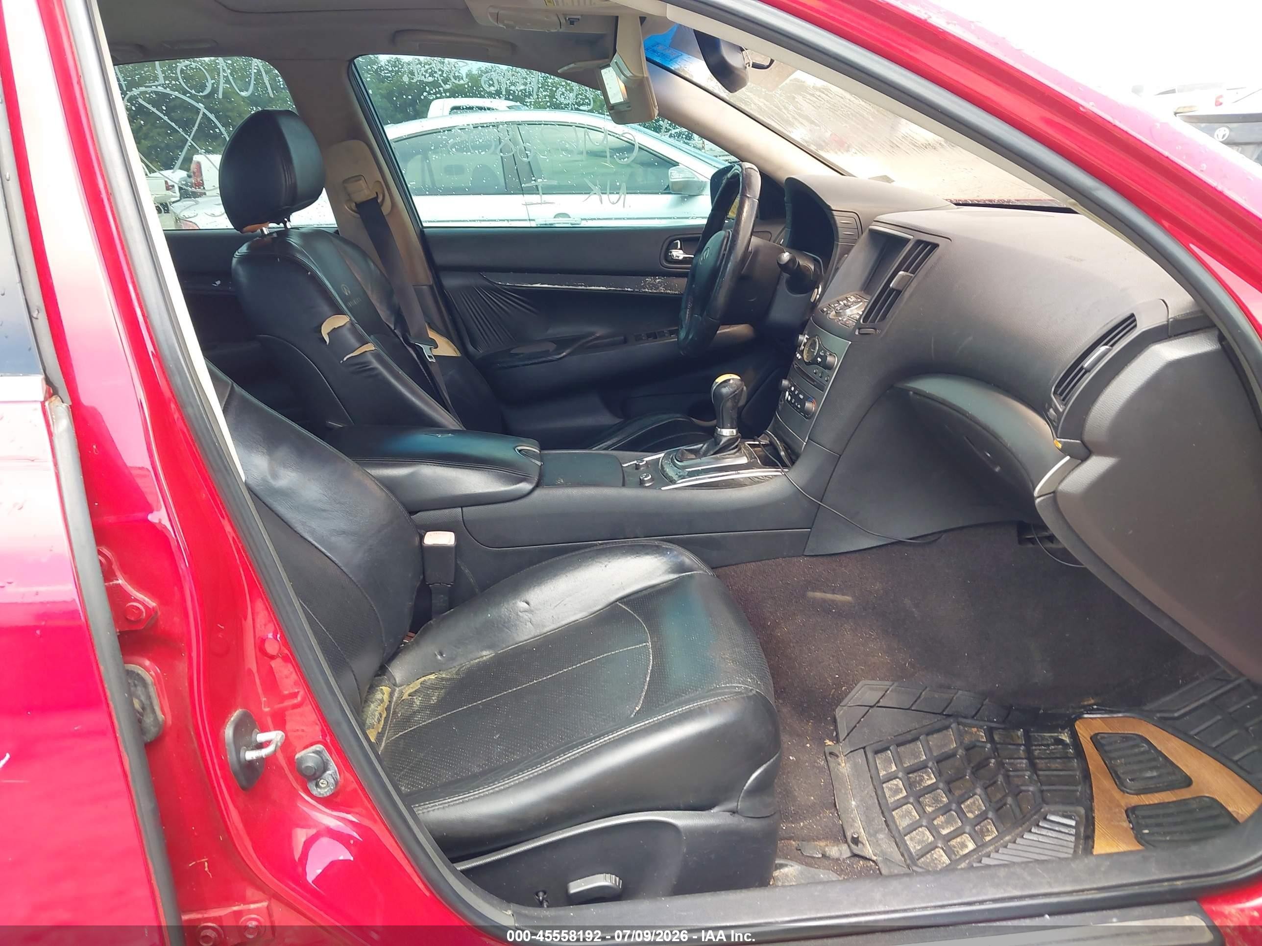 2012 Infiniti G37 Journey Red vin: JN1CV6AP3CM626803