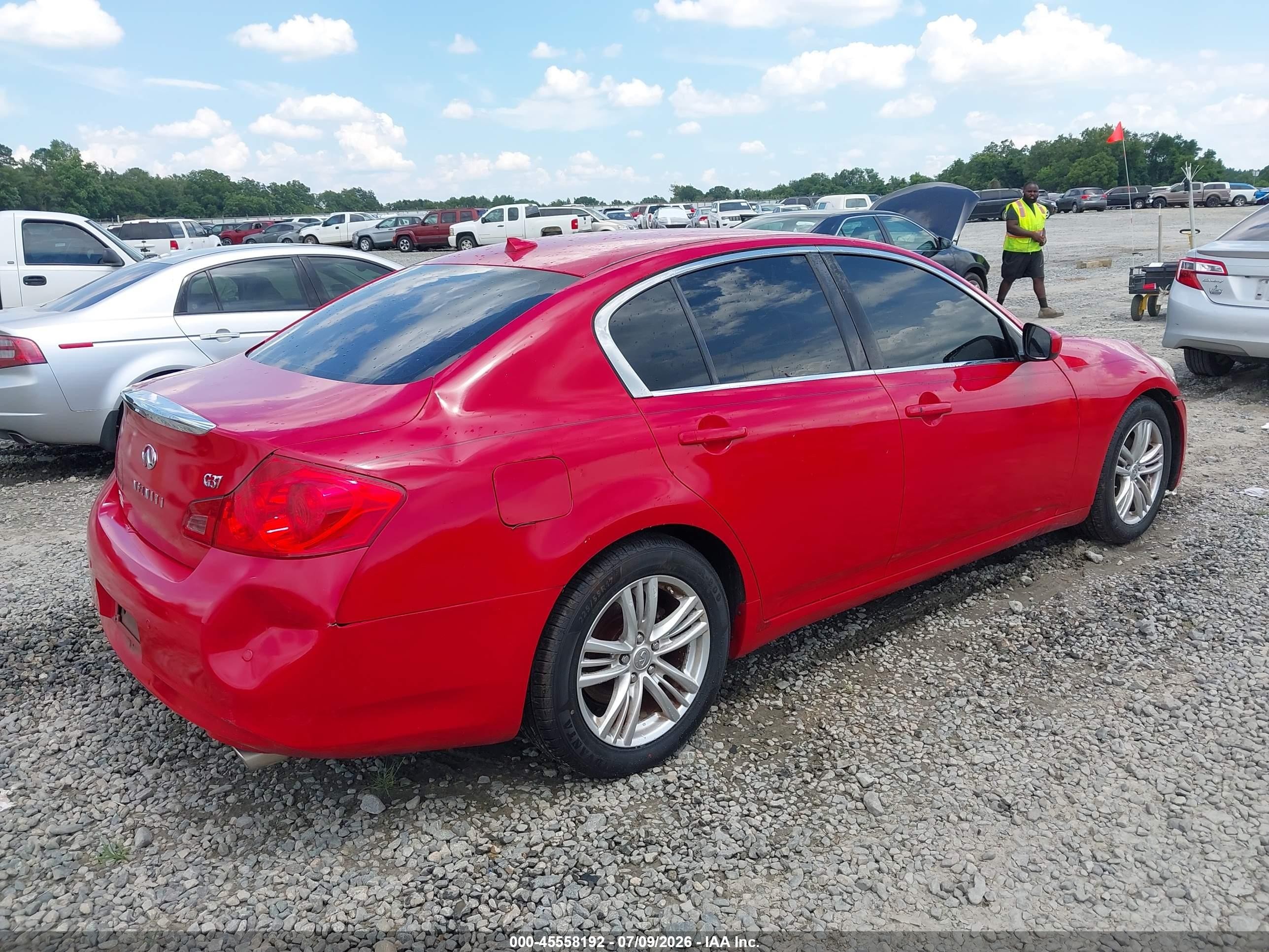 2012 Infiniti G37 Journey Red vin: JN1CV6AP3CM626803