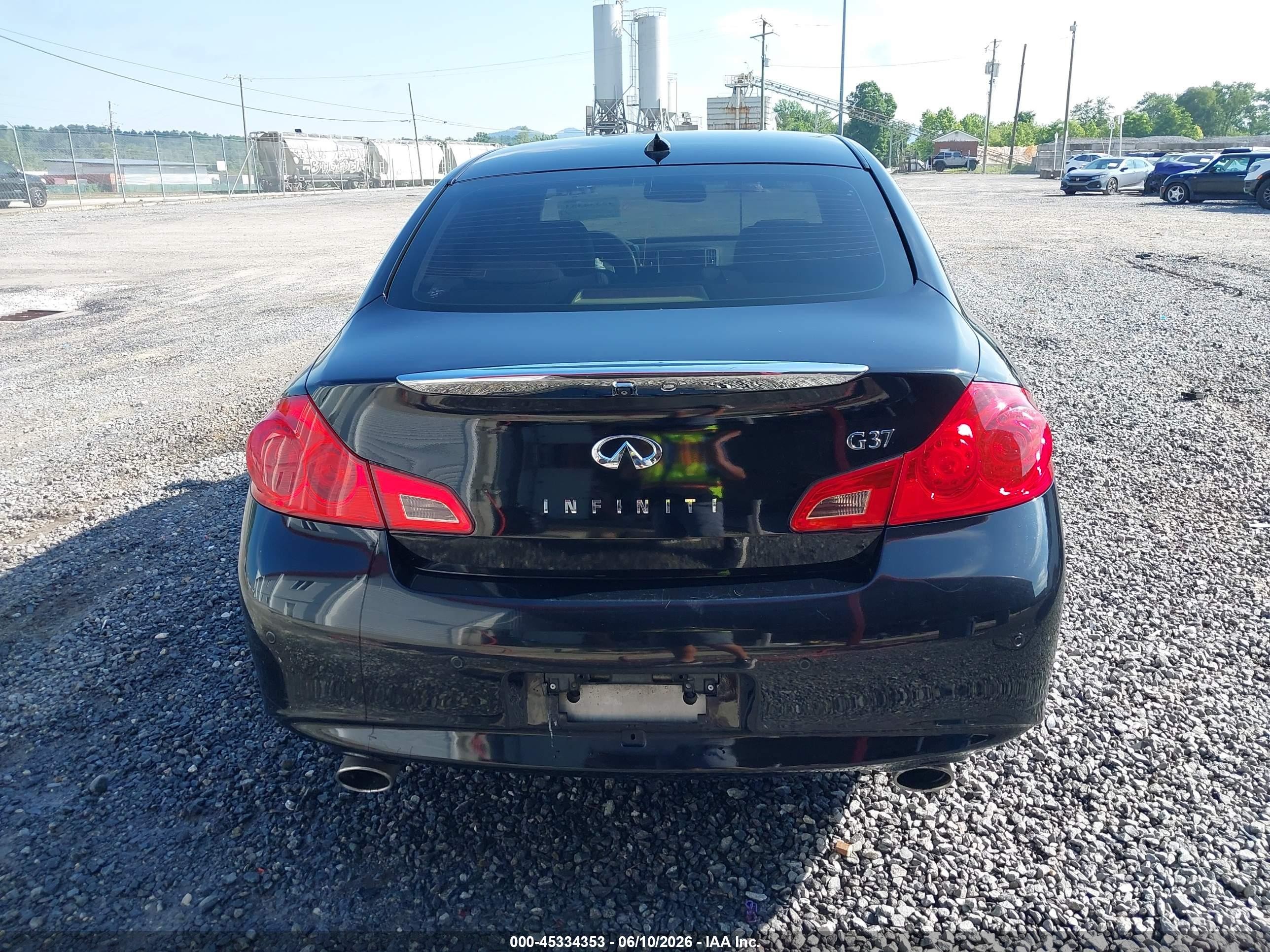 2012 Infiniti G37 Journey Black vin: JN1CV6AP3CM935414