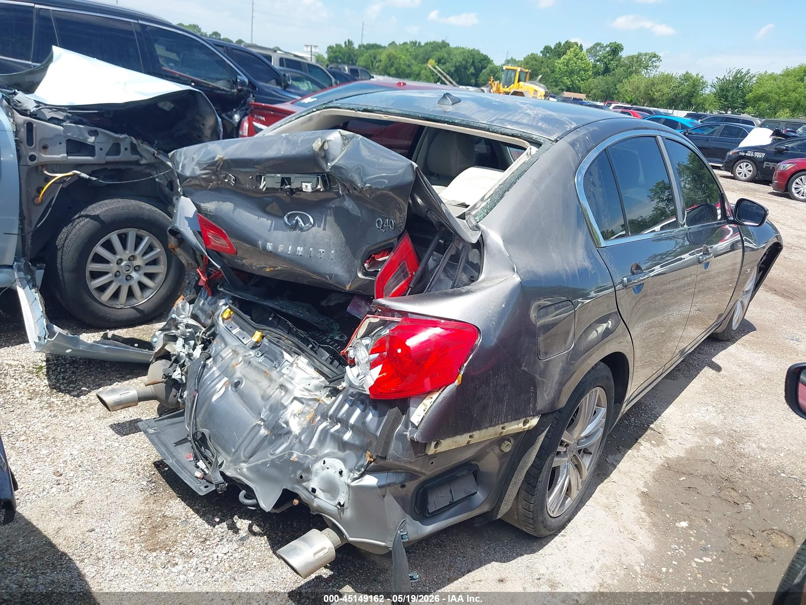 2015 Infiniti Q40 Gray vin: JN1CV6AP3FM500607