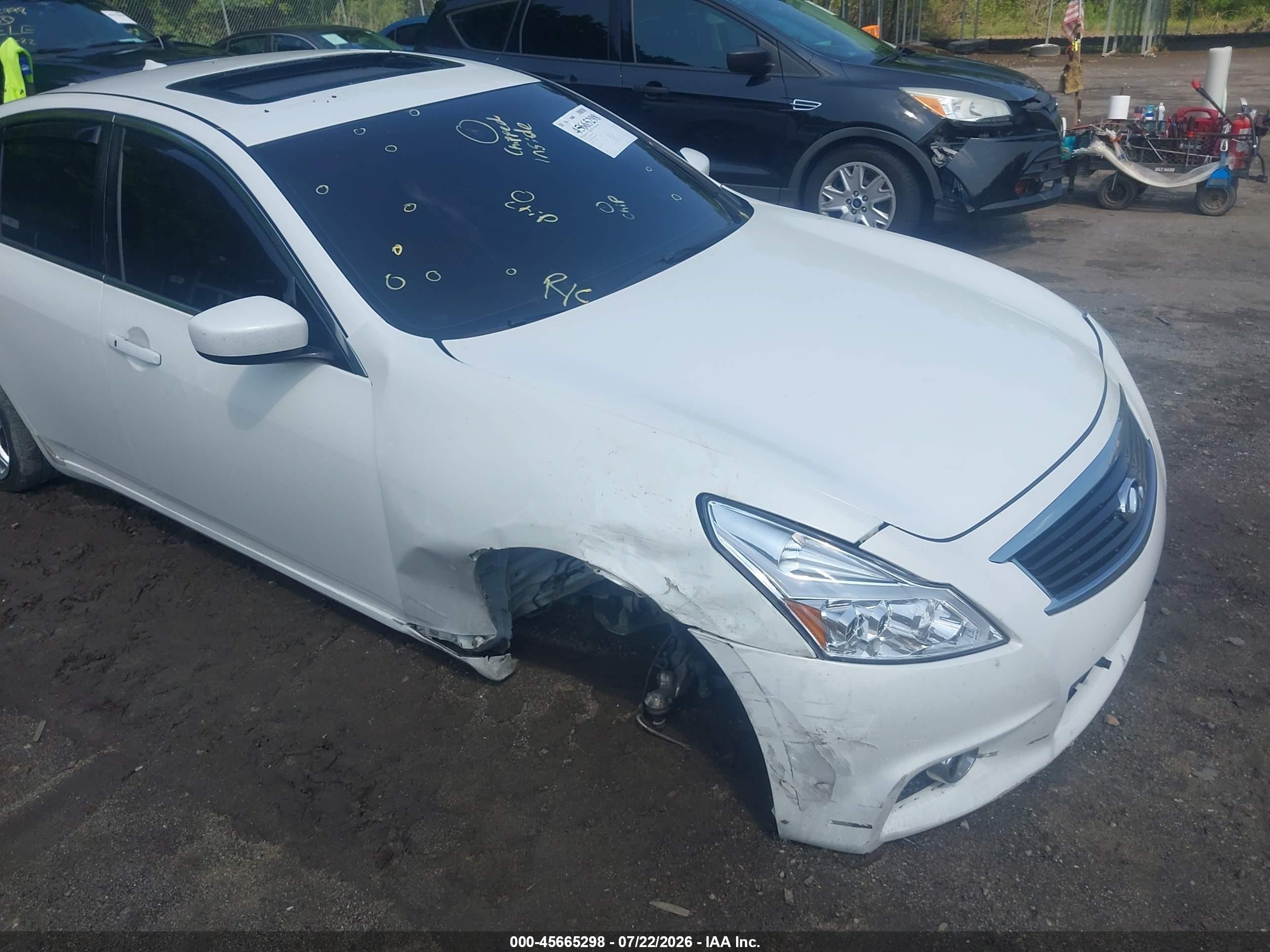 2012 Infiniti G37 Journey White vin: JN1CV6AP4CM628964