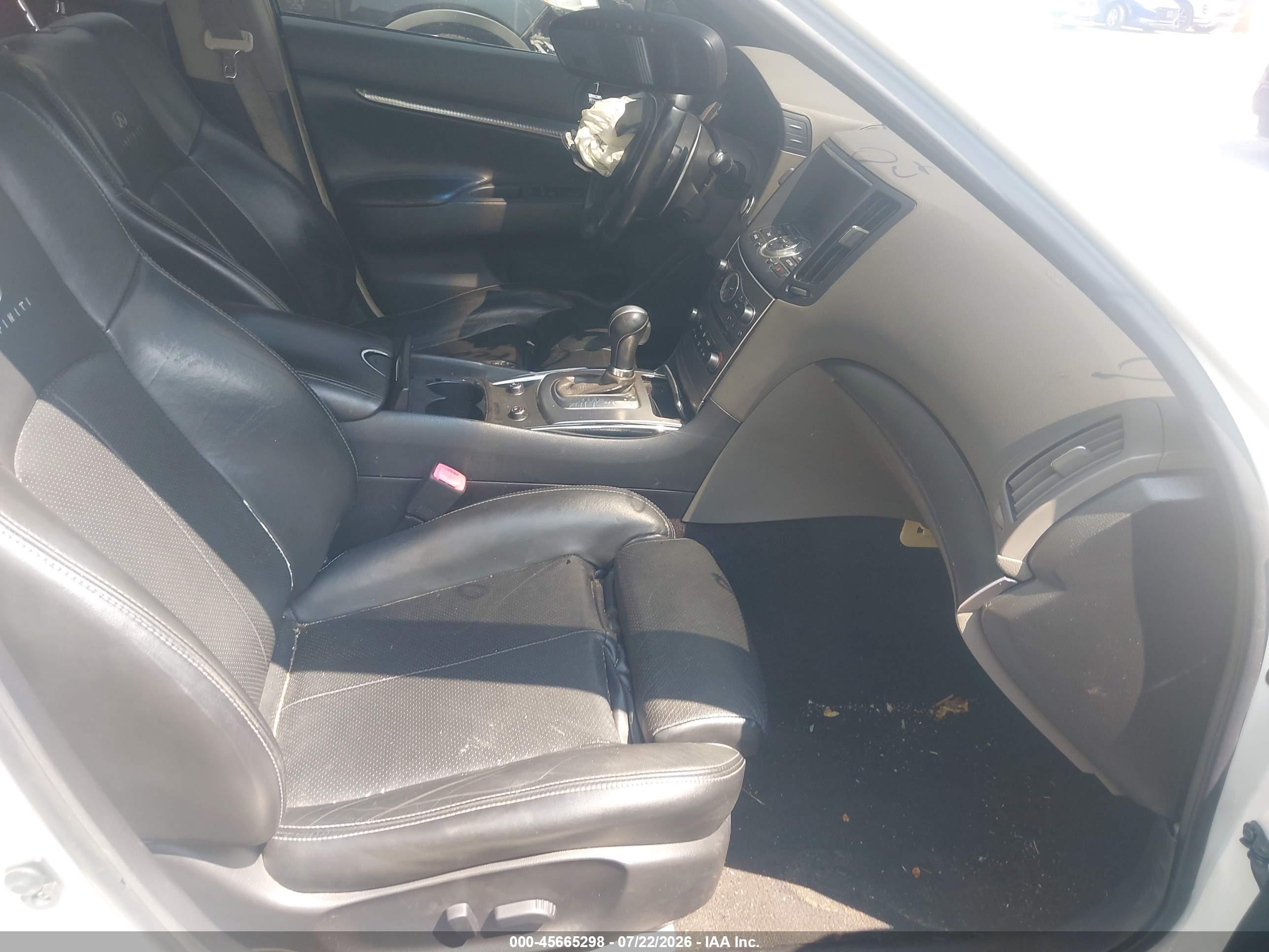 2012 Infiniti G37 Journey White vin: JN1CV6AP4CM628964