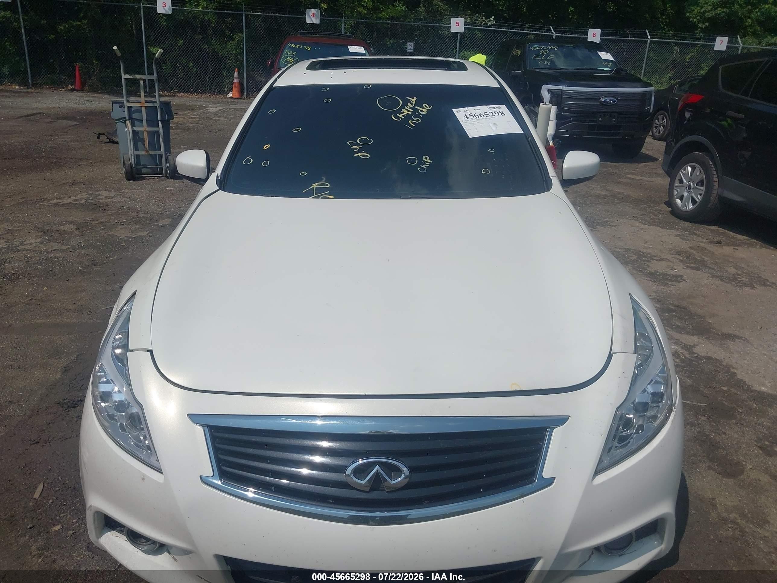 2012 Infiniti G37 Journey White vin: JN1CV6AP4CM628964