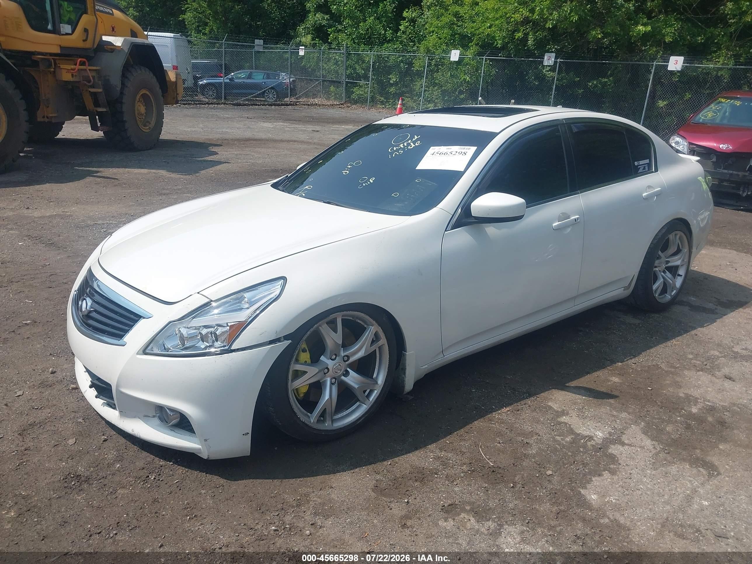 2012 Infiniti G37 Journey White vin: JN1CV6AP4CM628964