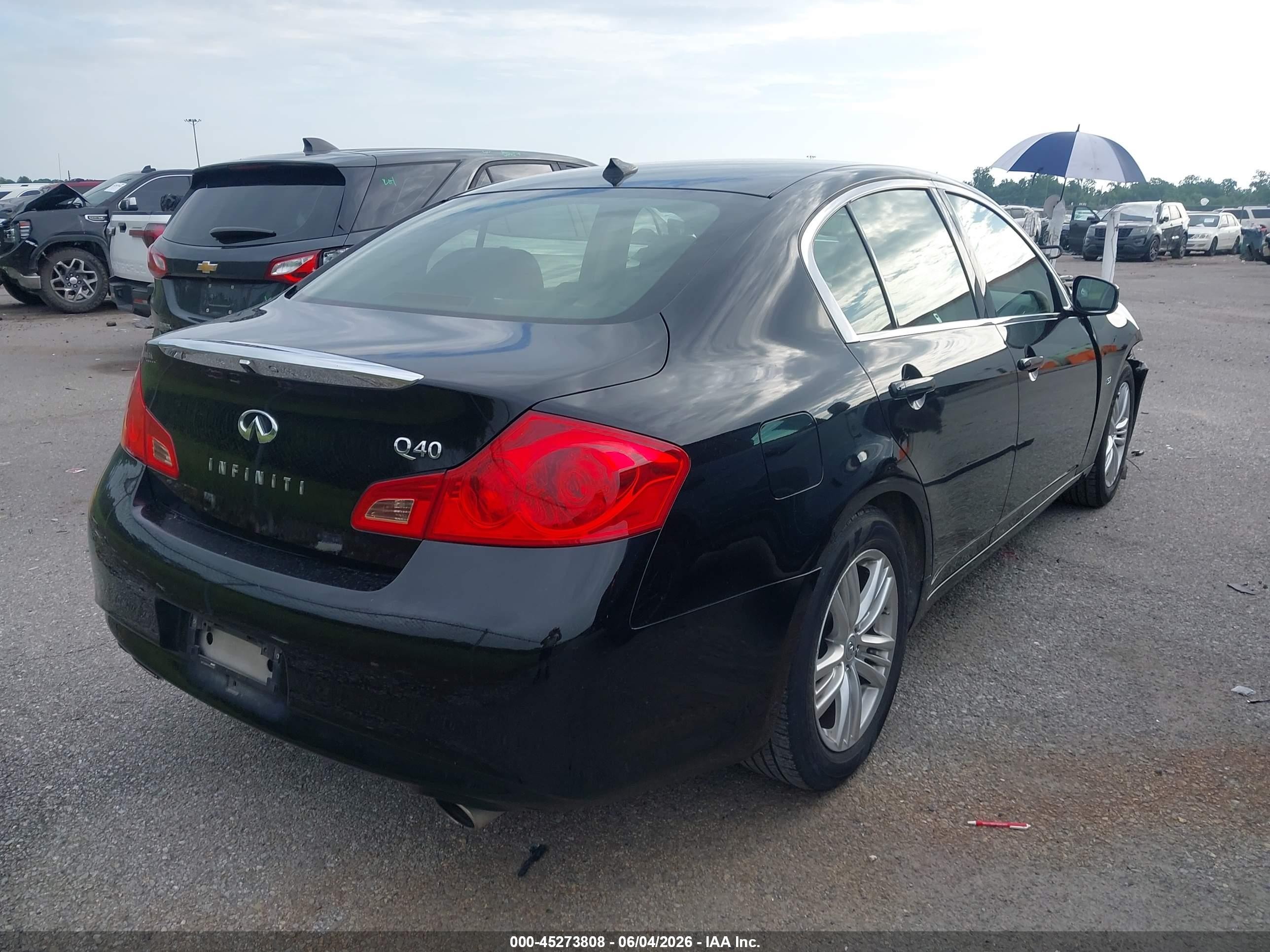 2015 Infiniti Q40   Black vin: JN1CV6AP4FM580287