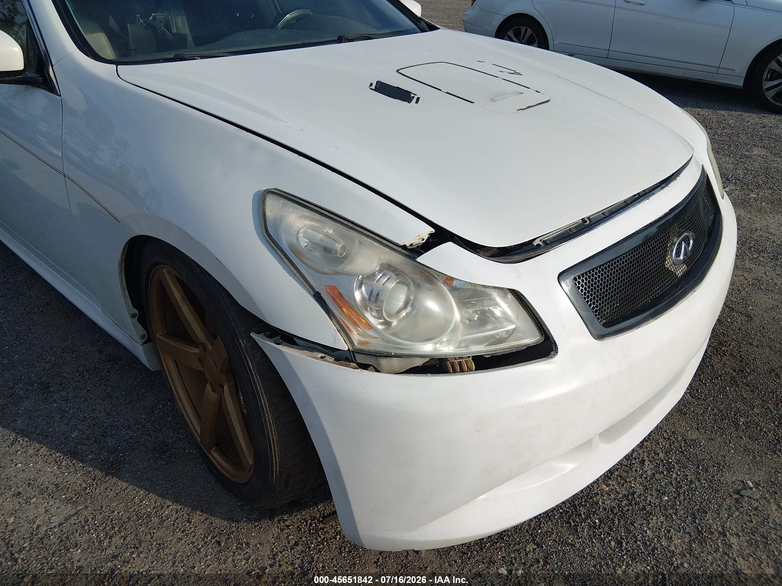 2010 Infiniti G37 Journey White vin: JN1CV6AP5AM203623