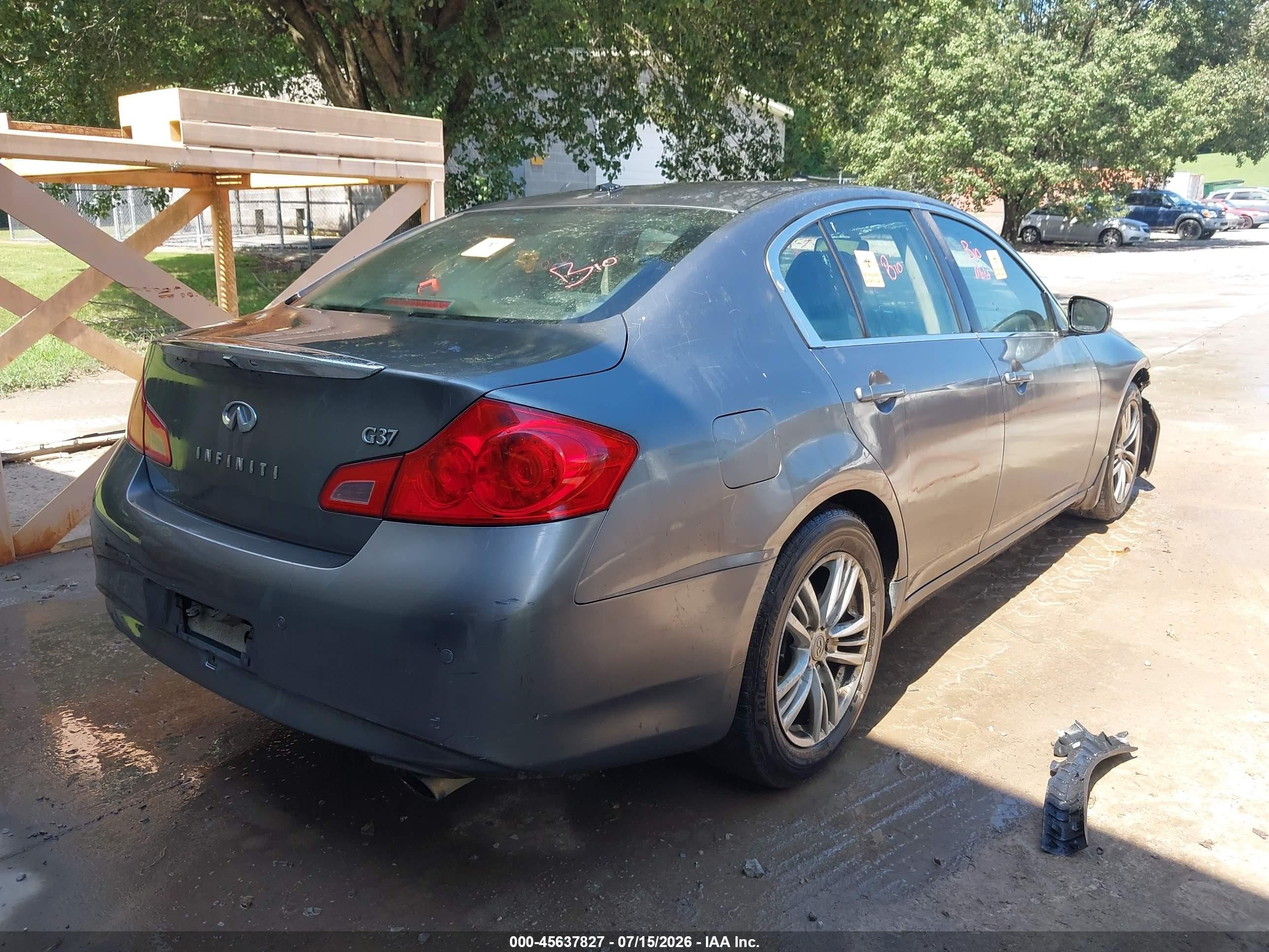2010 Infiniti G37 Journey Gray vin: JN1CV6AP5AM407595