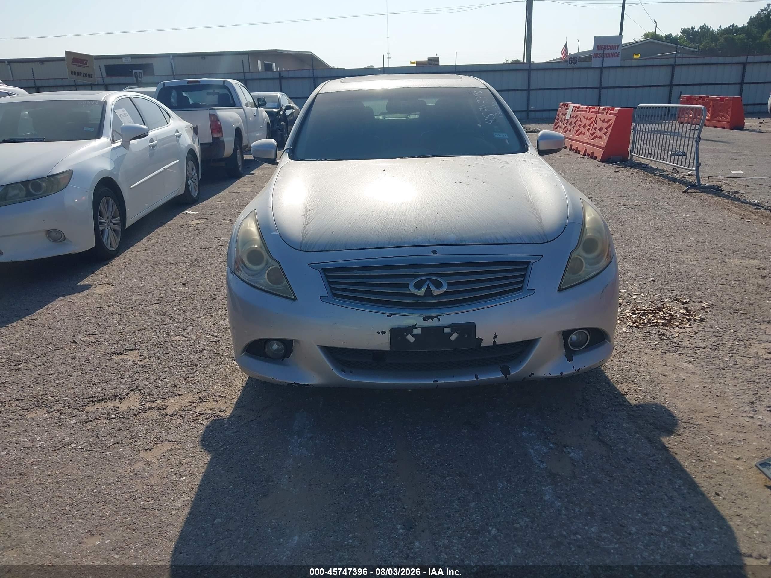 2012 Infiniti G37 Journey Silver vin: JN1CV6AP5CM622106
