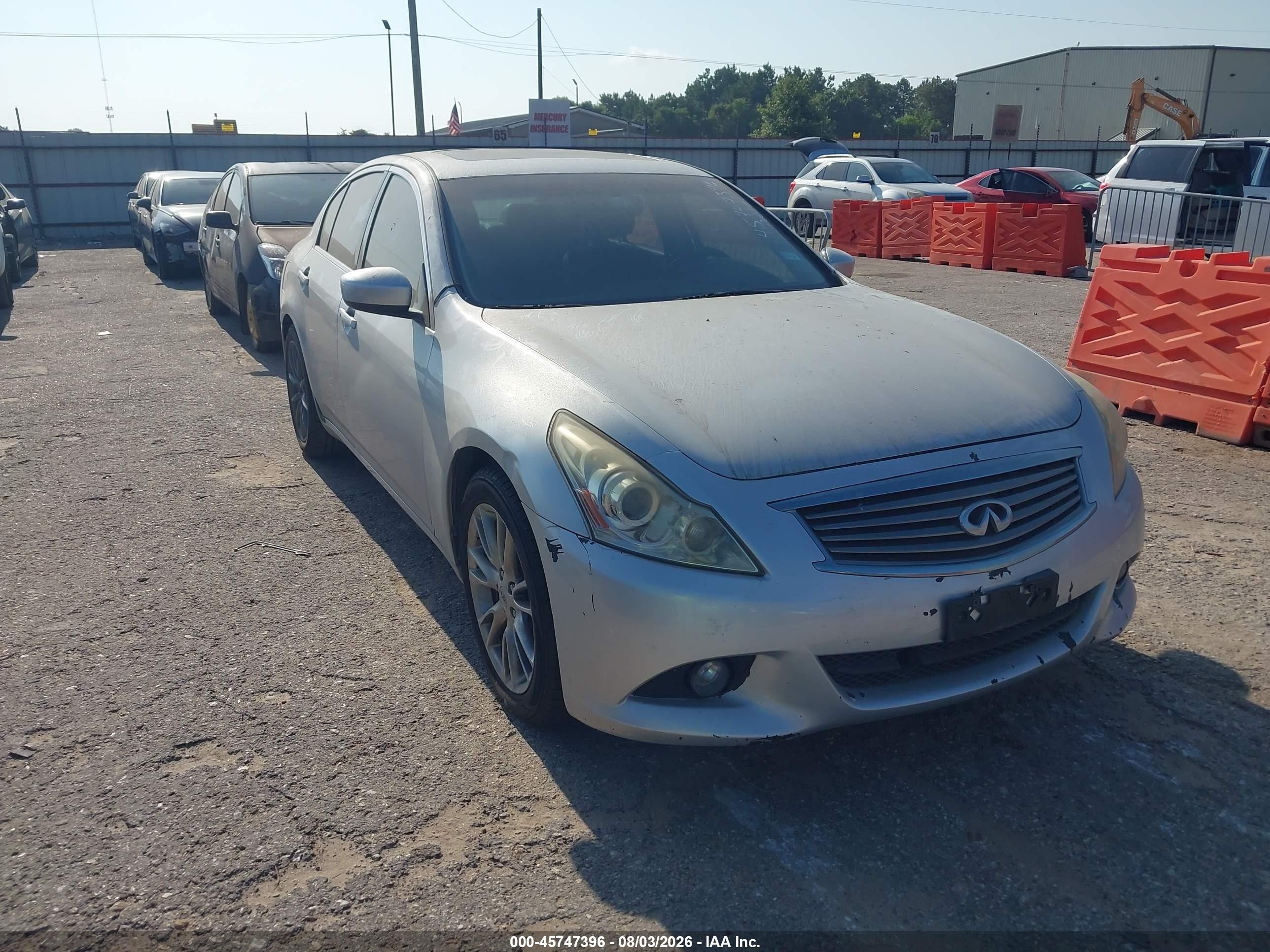 2012 Infiniti G37 Journey Silver vin: JN1CV6AP5CM622106