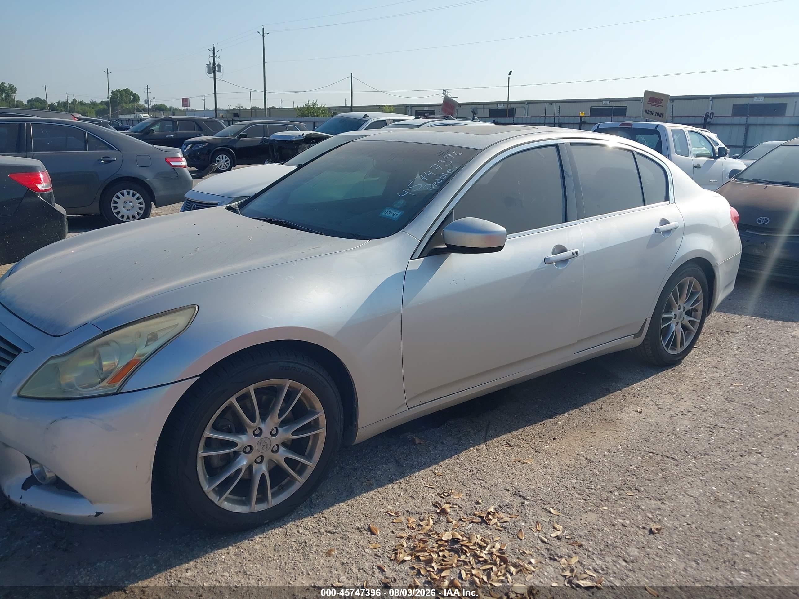 2012 Infiniti G37 Journey Silver vin: JN1CV6AP5CM622106
