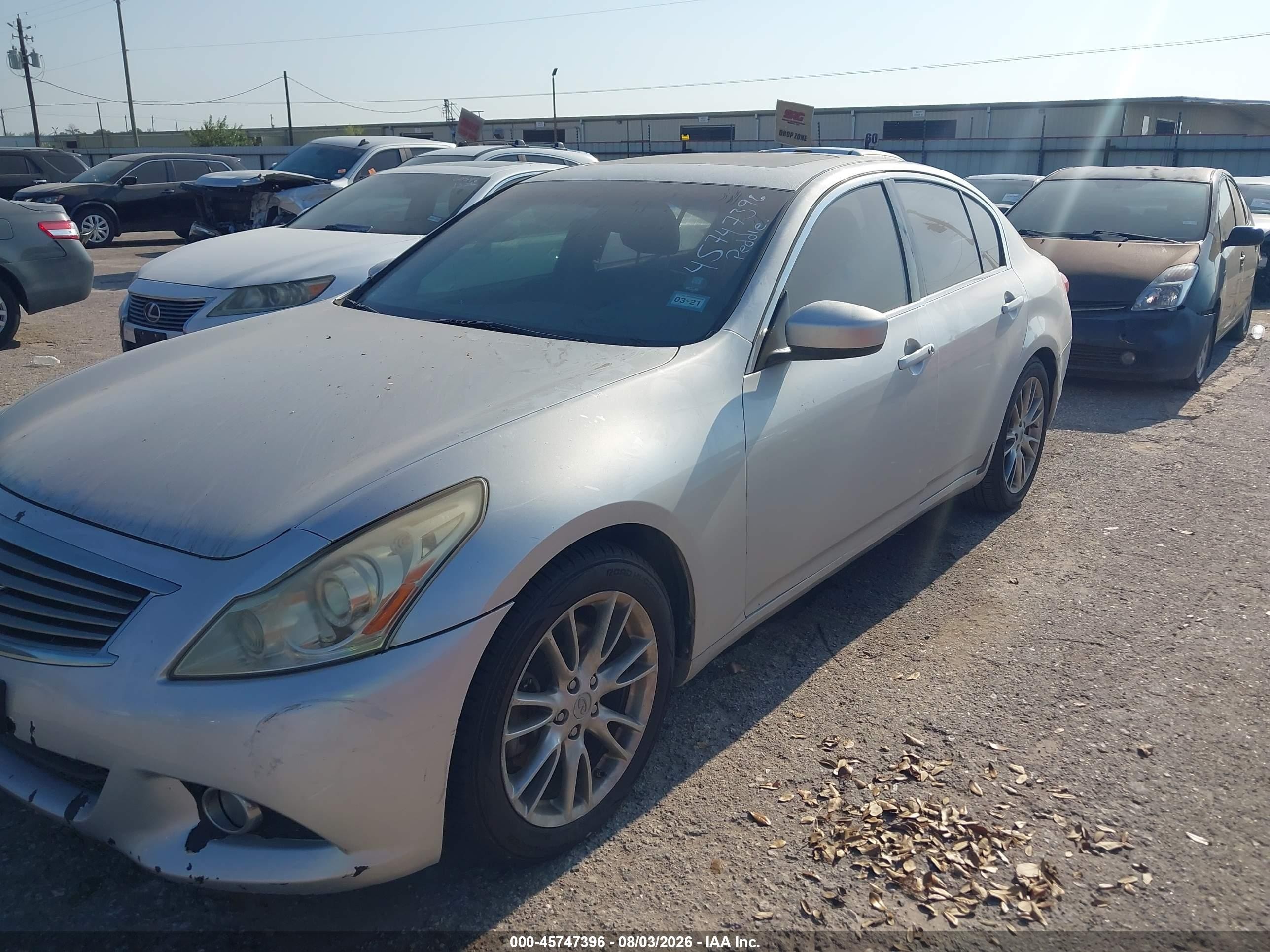 2012 Infiniti G37 Journey Silver vin: JN1CV6AP5CM622106