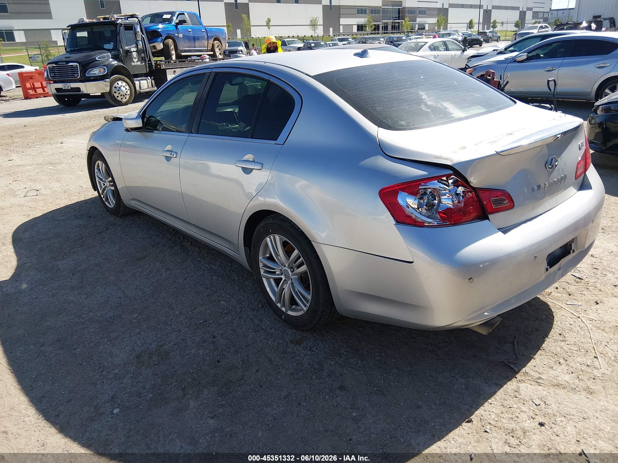 2013 Infiniti G37 Journey Silver vin: JN1CV6AP5DM711594