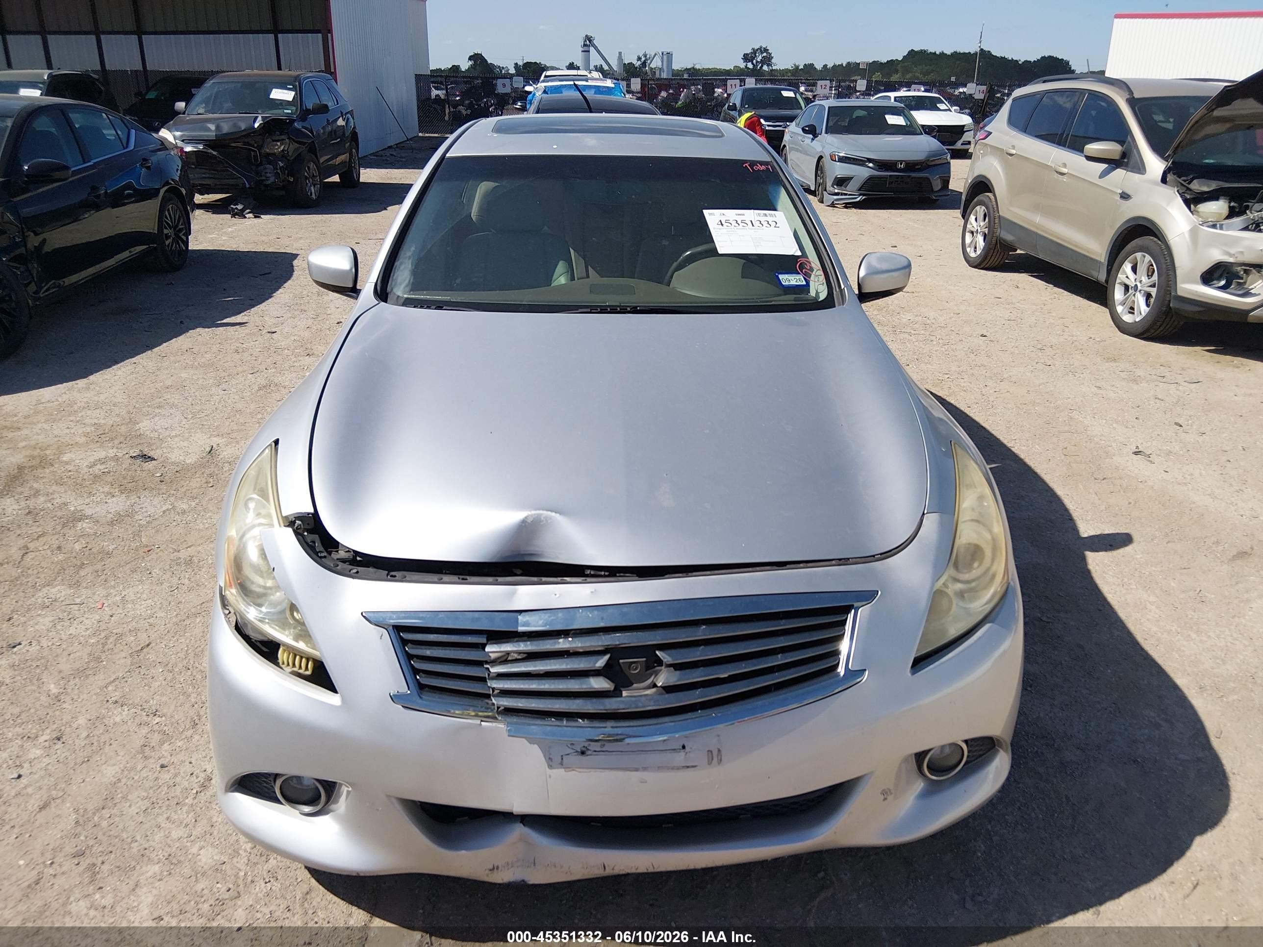 2013 Infiniti G37 Journey Silver vin: JN1CV6AP5DM711594